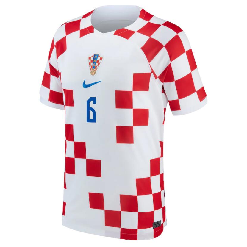 Croatia Dejan Lovren Home Jersey 2022 World Cup Kit