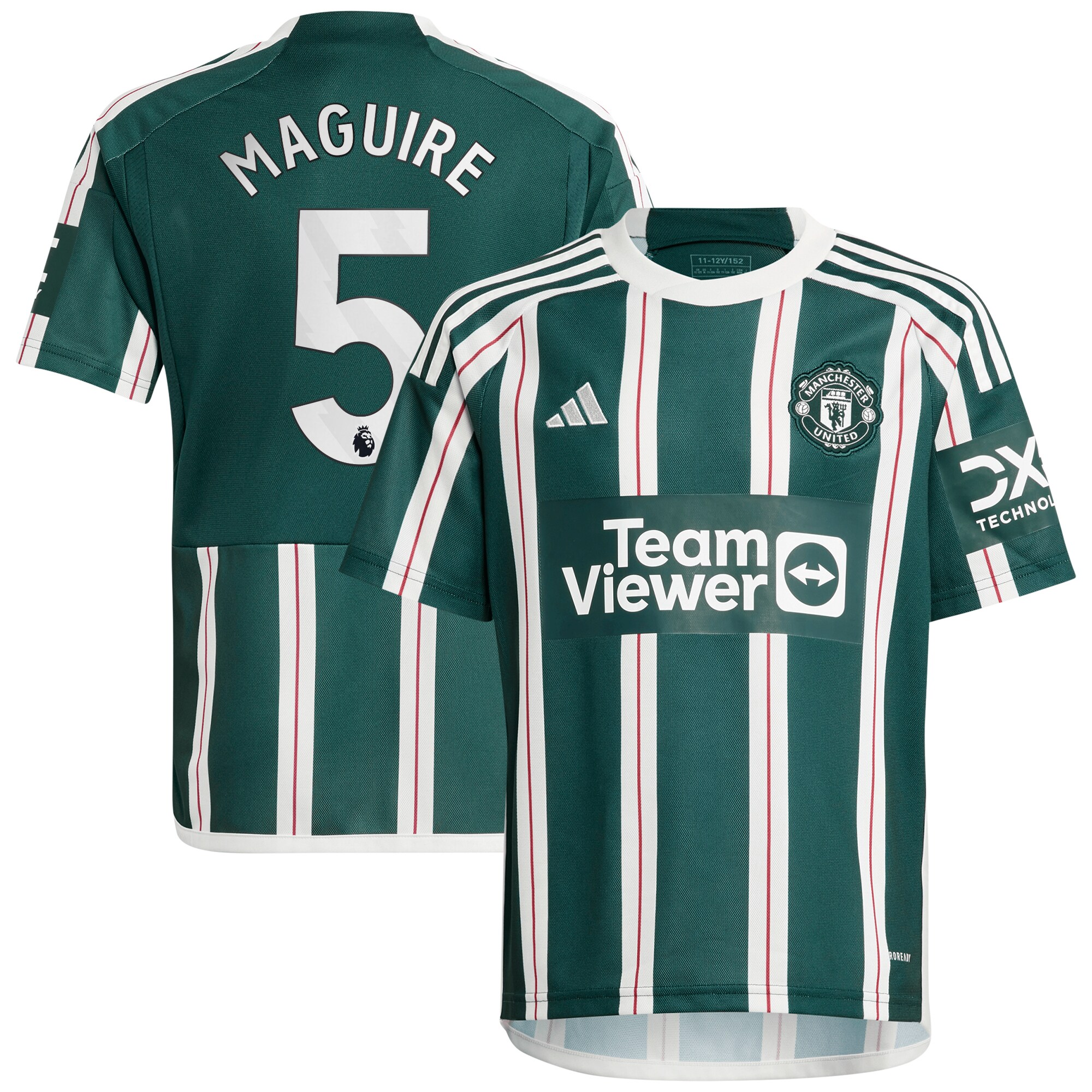 Harry Maguire Manchester United adidas Youth 2023/24 Away Replica Player Jersey - Green
