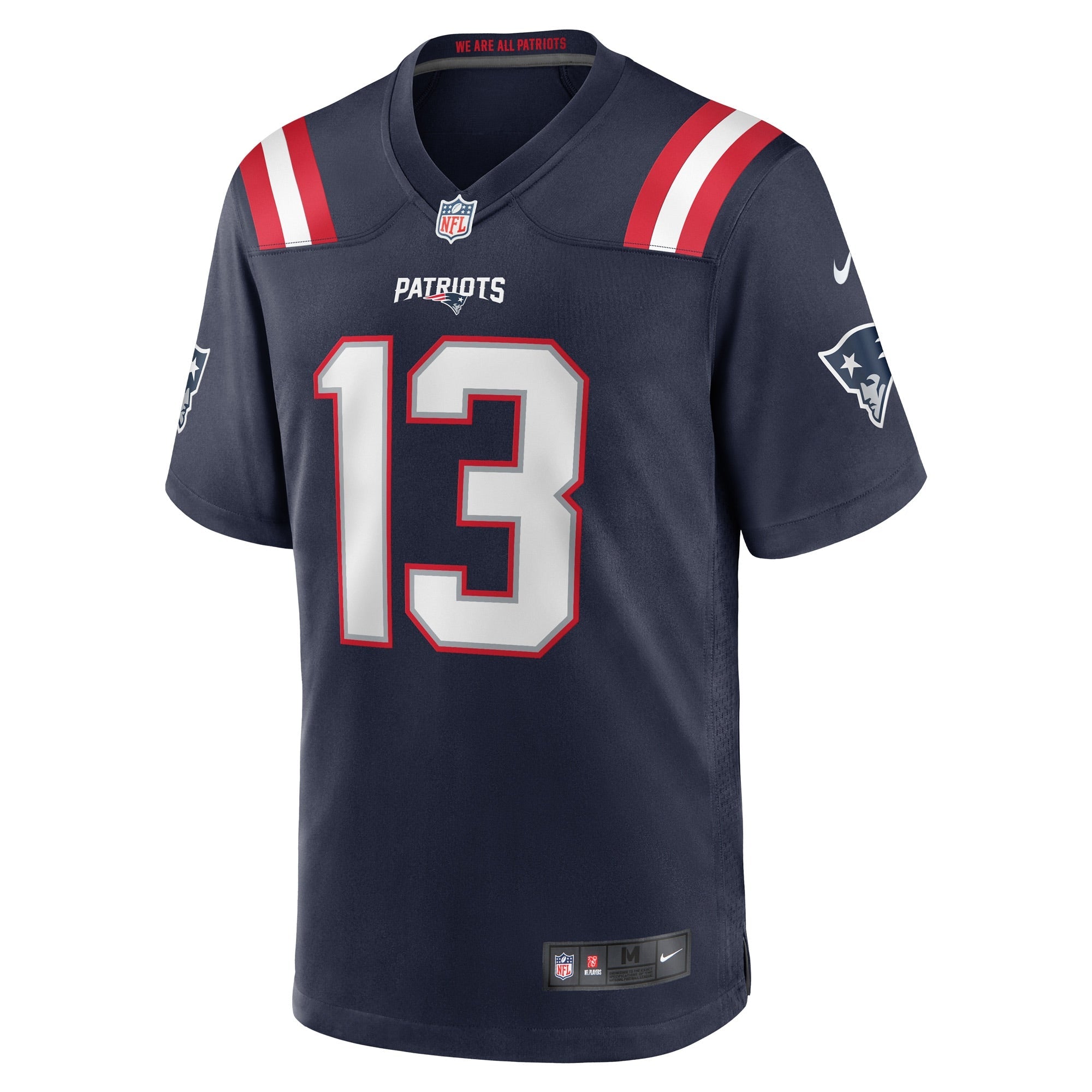 Men's Nike Jack Jones Navy New England Patriots Game Player Jersey