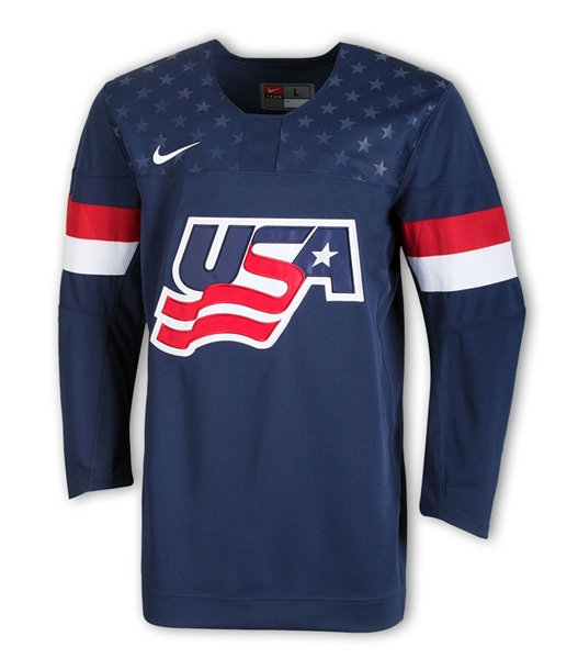 Men's USA Hockey World Junior IIHF Classic Replica Navy Jersey