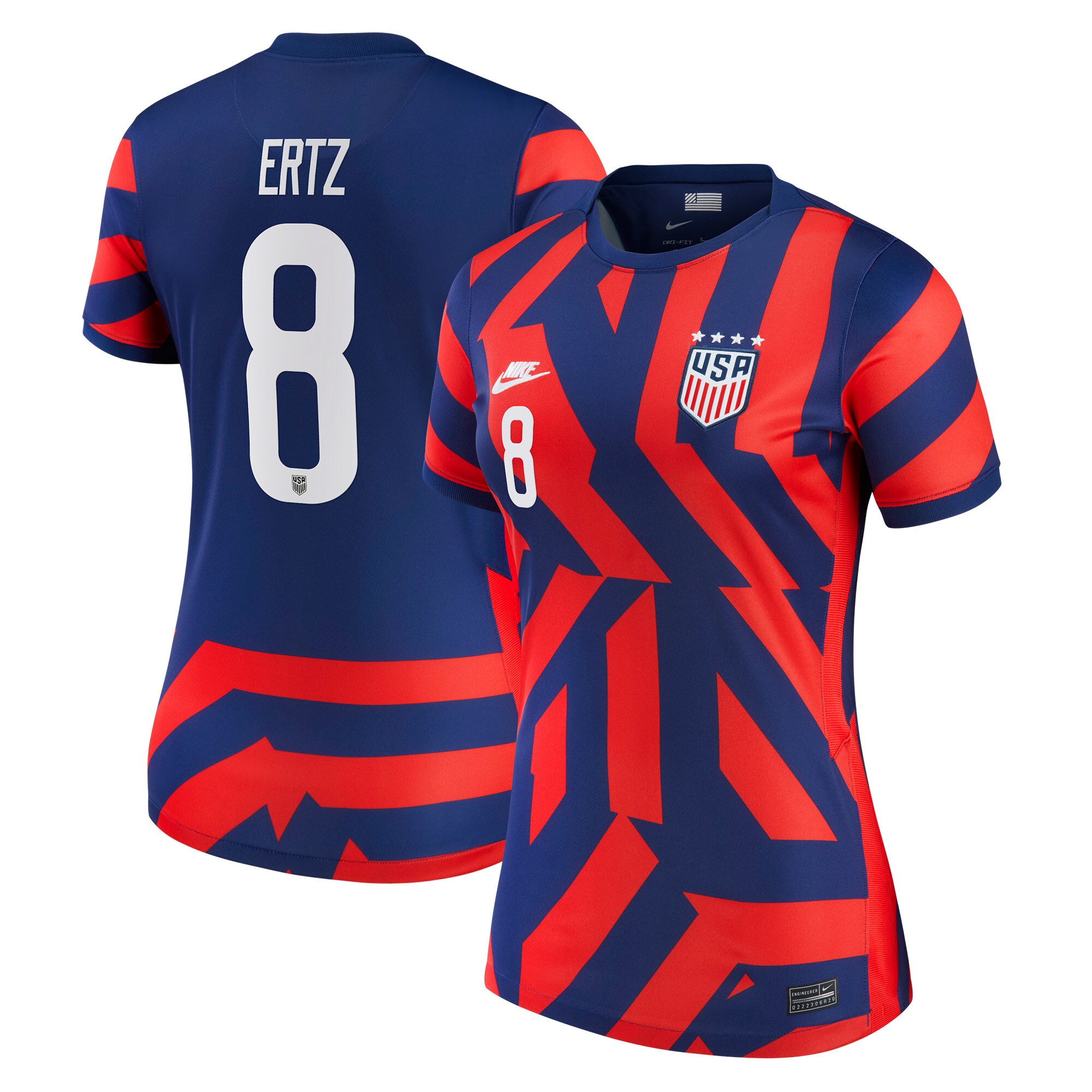Julie Ertz USWNT Nike Women's 2021/22 Away Vapor Match Authentic Player Jersey - Blue
