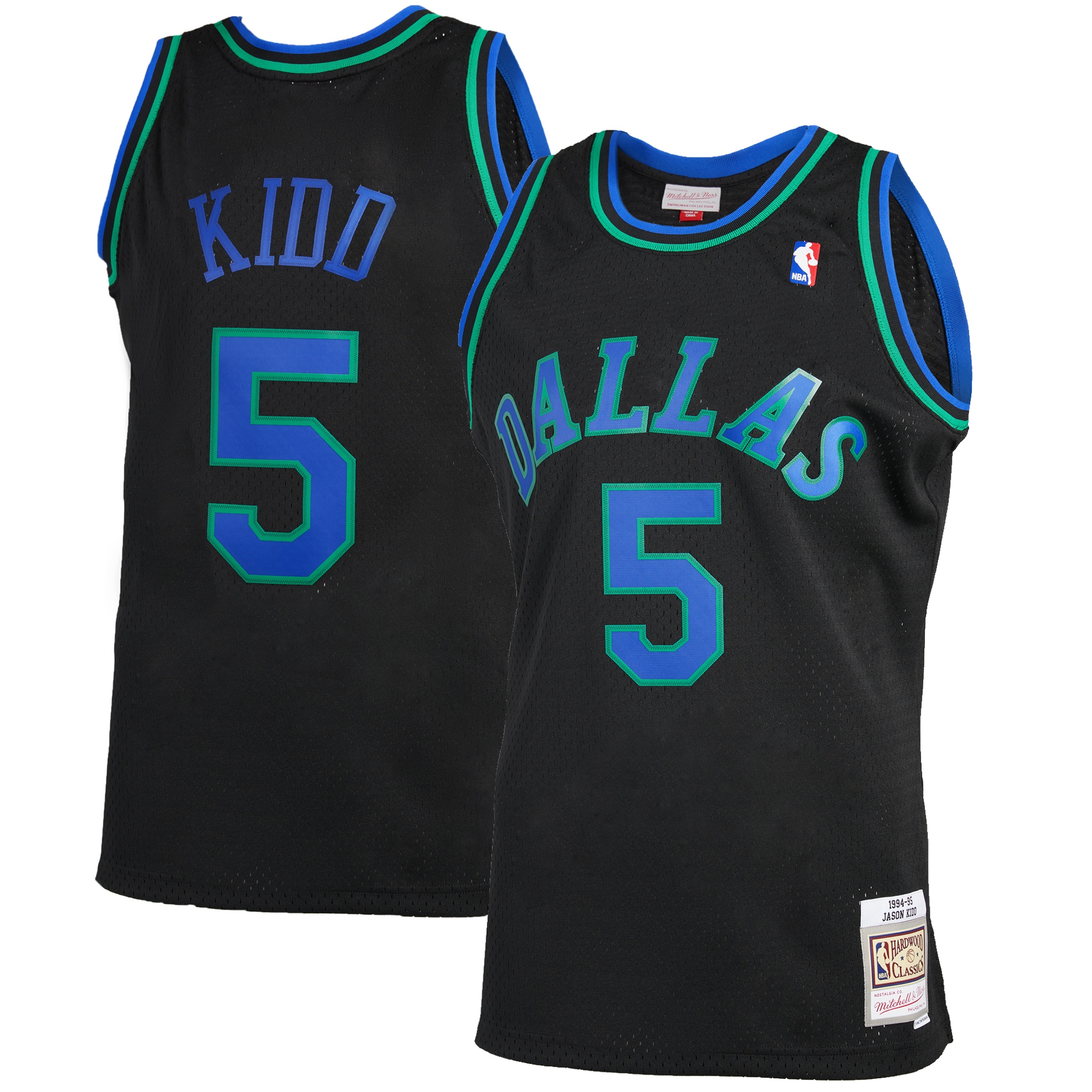 Jason Kidd Dallas Mavericks Mitchell & Ness 1994-95 Hardwood Classics Reload 2.0 Swingman Jersey - Black