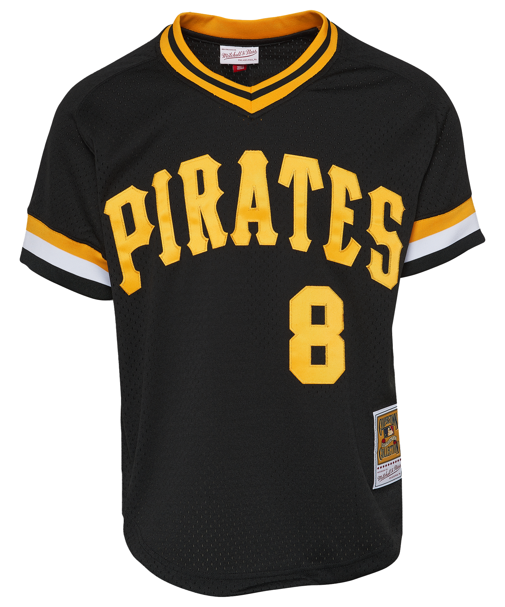 Men's  Mitchell & Ness Pirates BP Pullover Jersey - Black