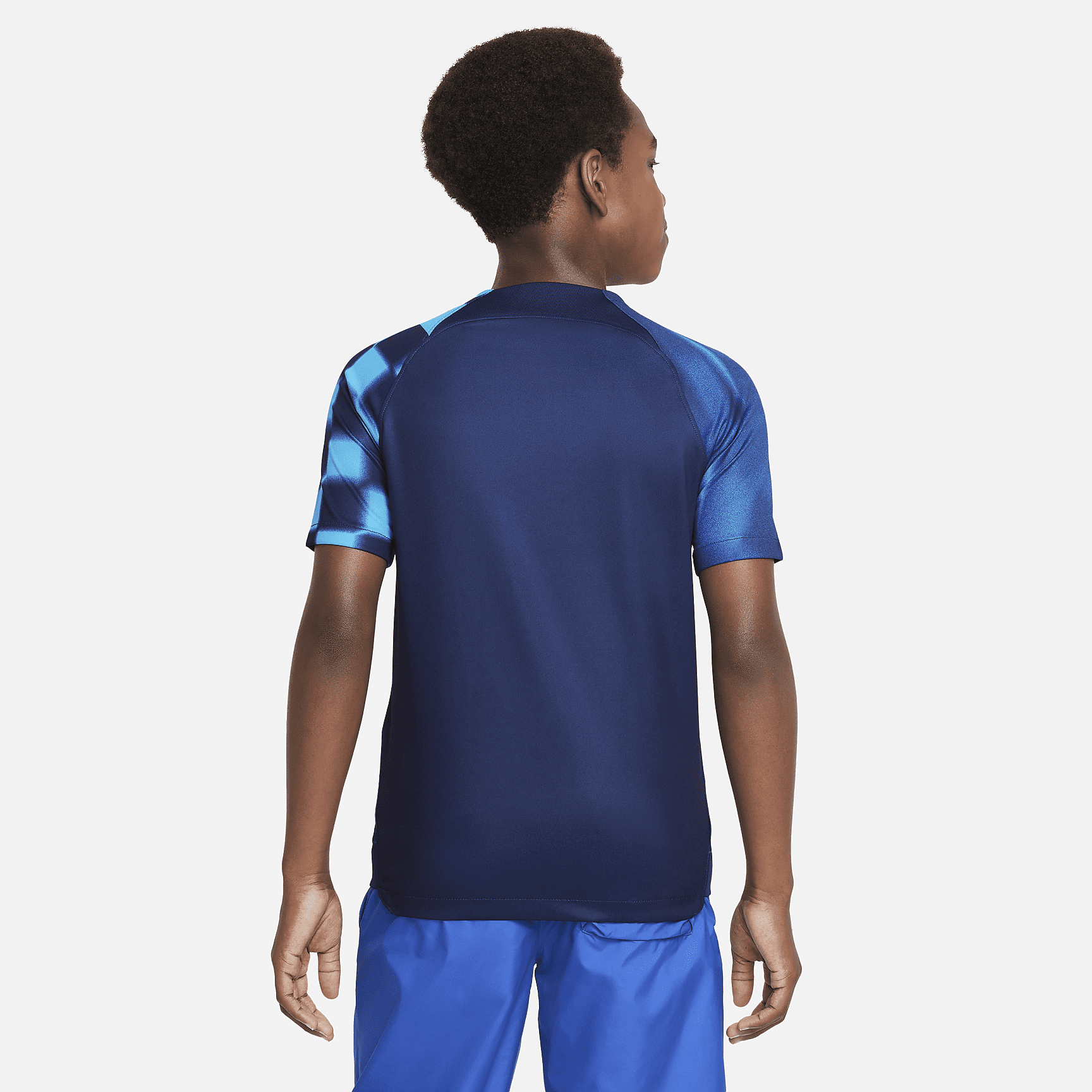 Croatia 2022/23 Stadium Away Big Kids' Nike Dri-FIT Soccer Jersey - Blackened Blue/University Red