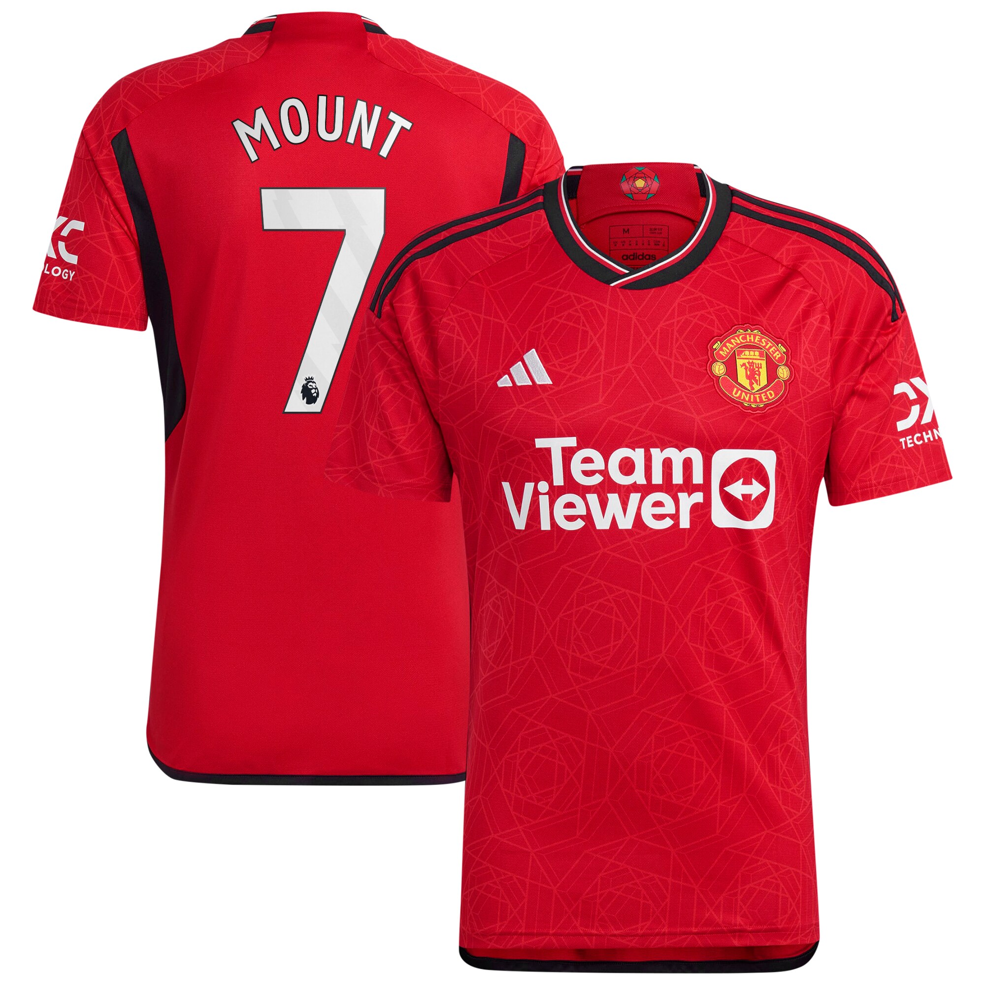 Mason Mount Manchester United adidas 2023/24 Home Replica Player Jersey - Red