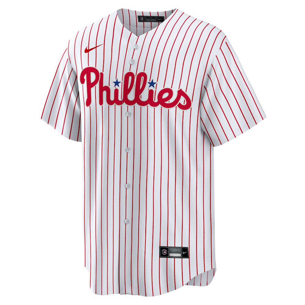 Men's Philadelphia Phillies Trea Turner Cool Base Replica Home Jersey - White