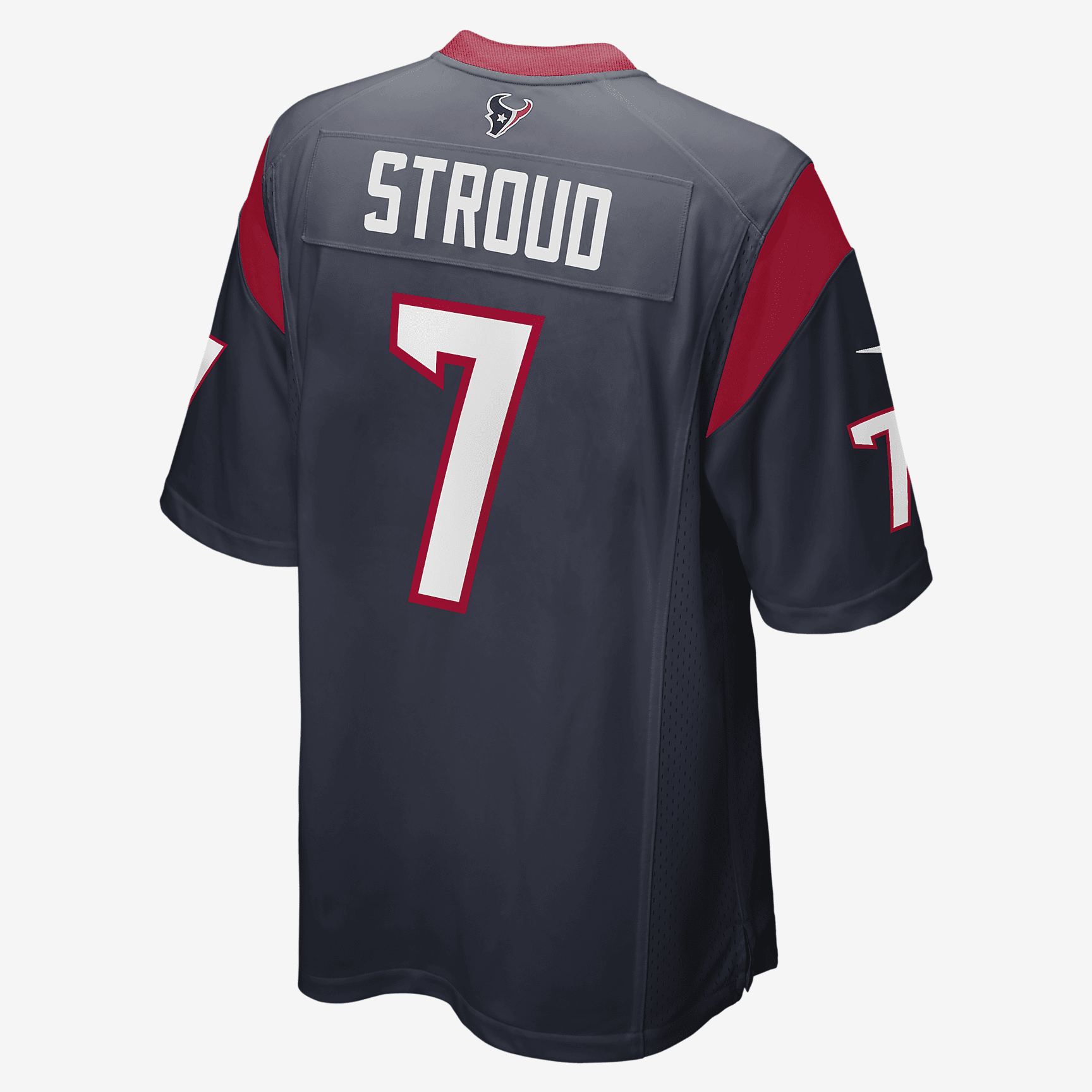 C.J. Stroud Houston Texans Men's Nike NFL Game Football Jersey - Marine/Gym Red
