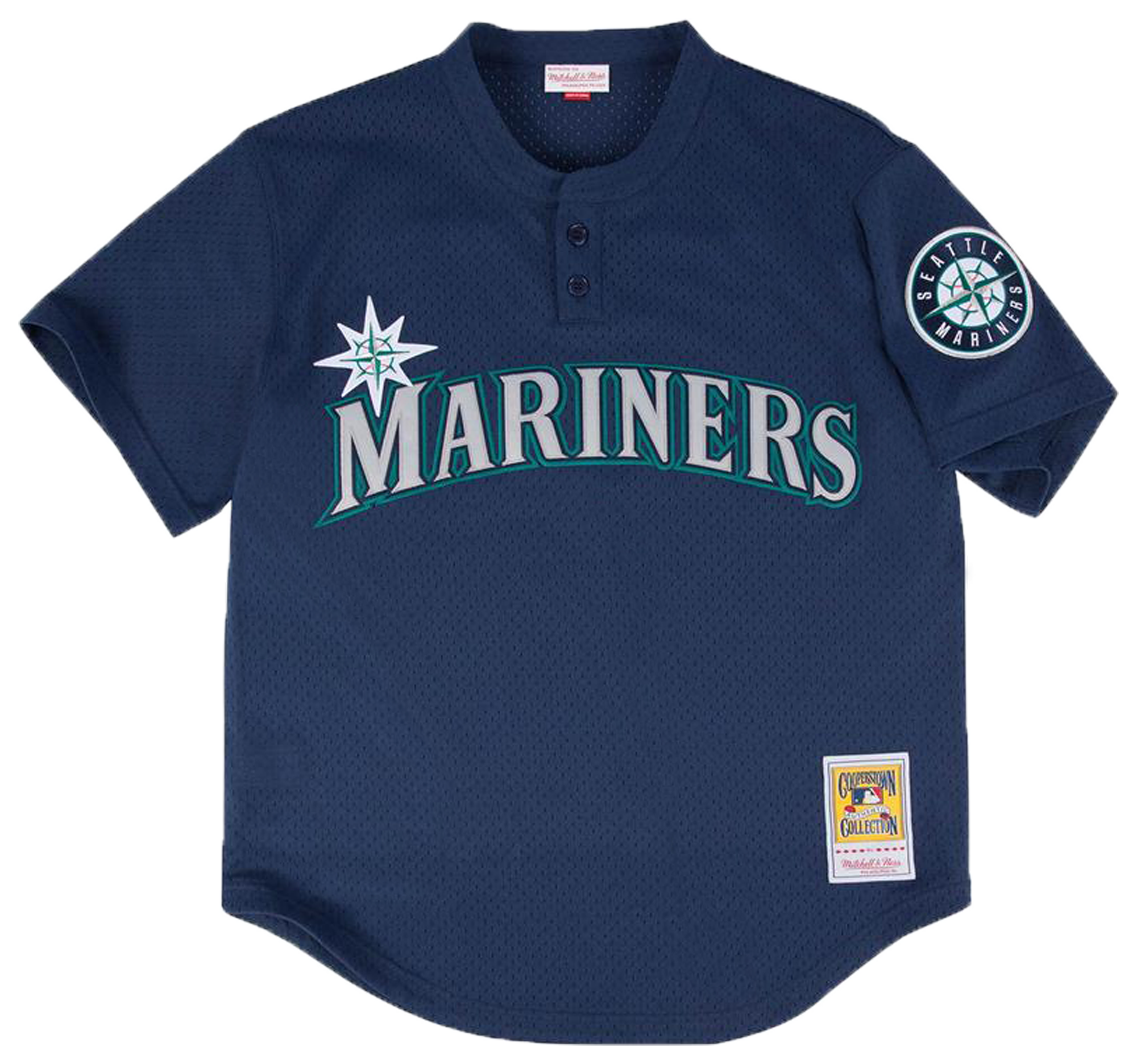 Men's Griffey Jr. Ken Mitchell & Ness Mariners BP Pullover Jersey - Navy