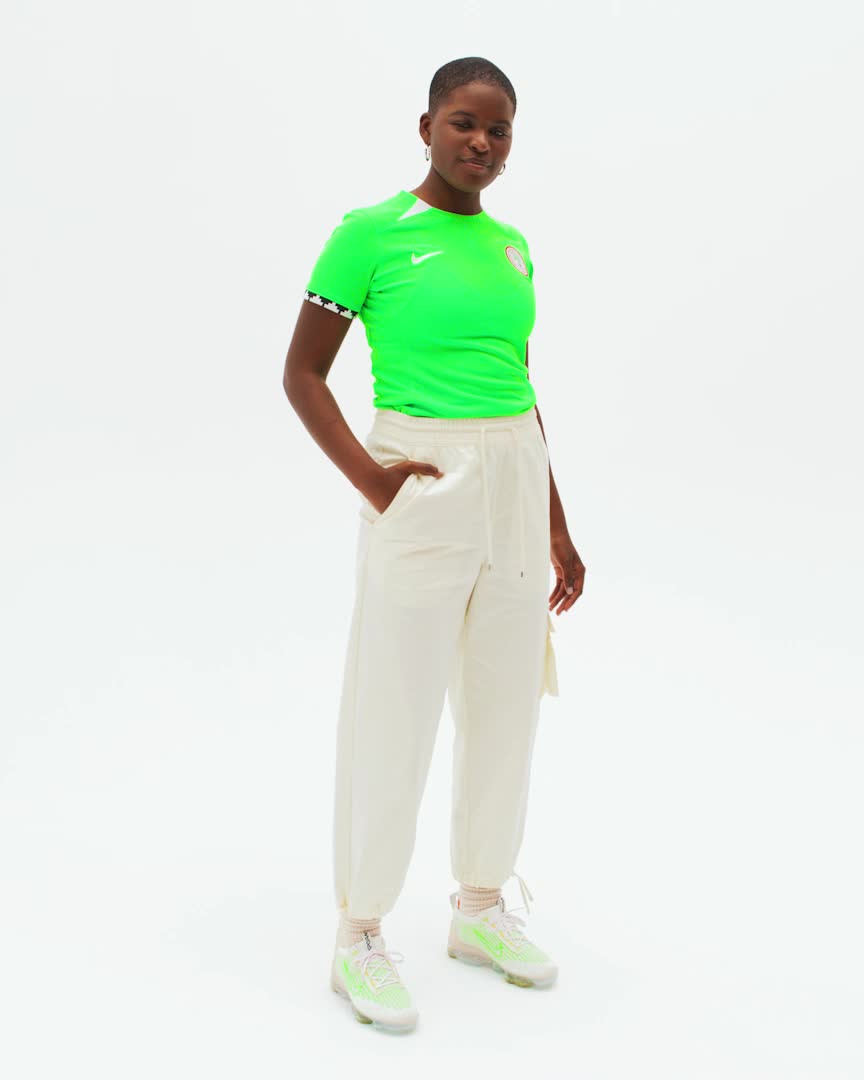 Nigeria 2023 Stadium Home Women's Nike Dri-FIT Soccer Jersey - Poison Green/White/White