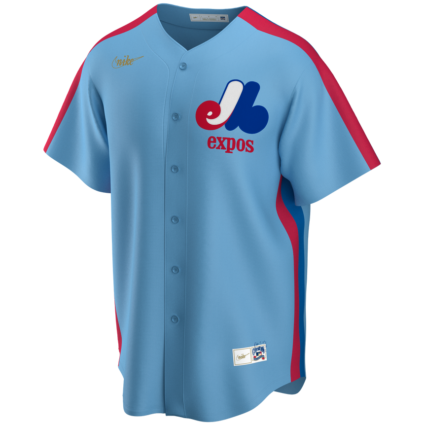 Men's Montreal Expos Vladimir Guerrero Light Blue Road Cooperstown Collection Team Jersey