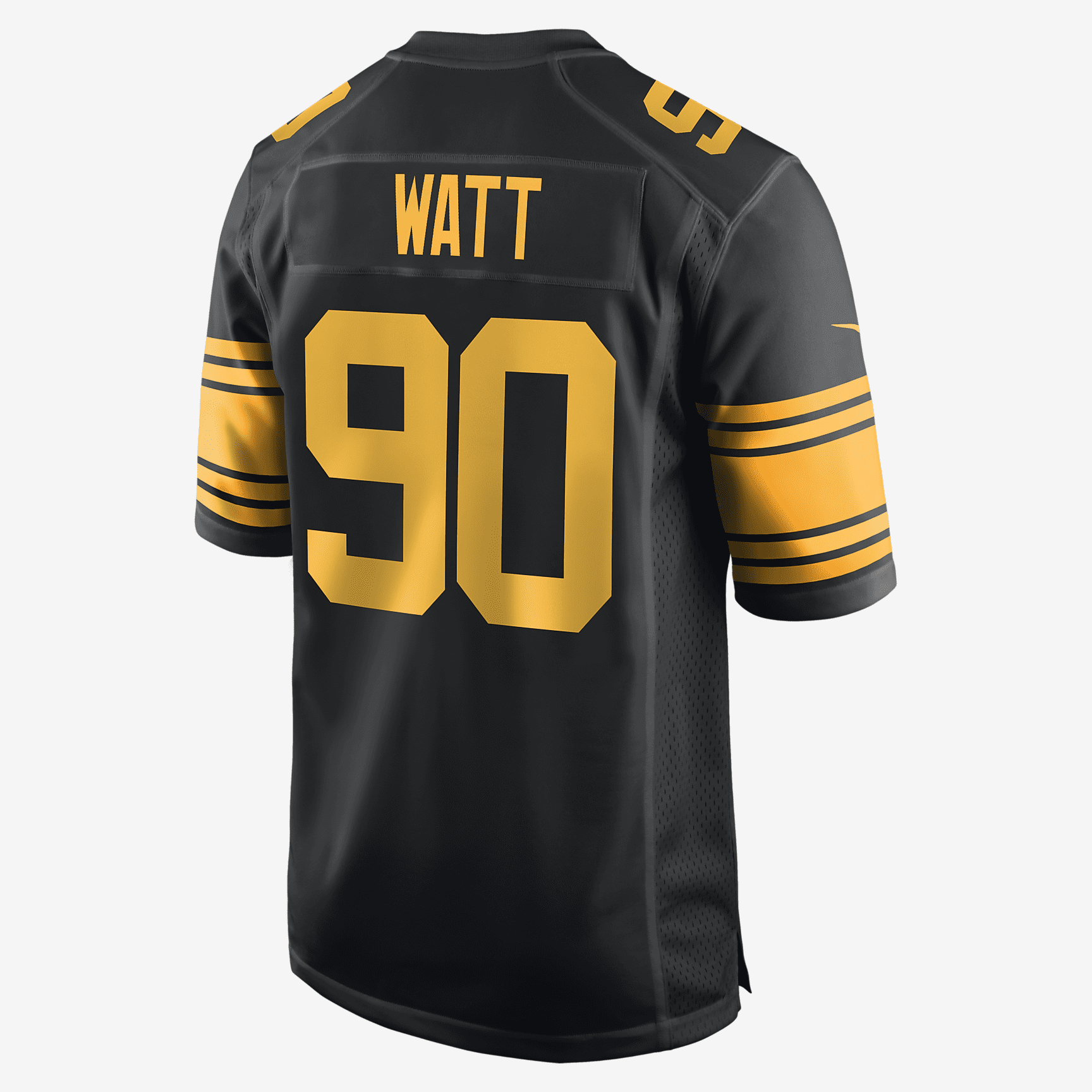 NFL Pittsburgh Steelers (T.J. Watt) Men's Game Football Jersey - Black