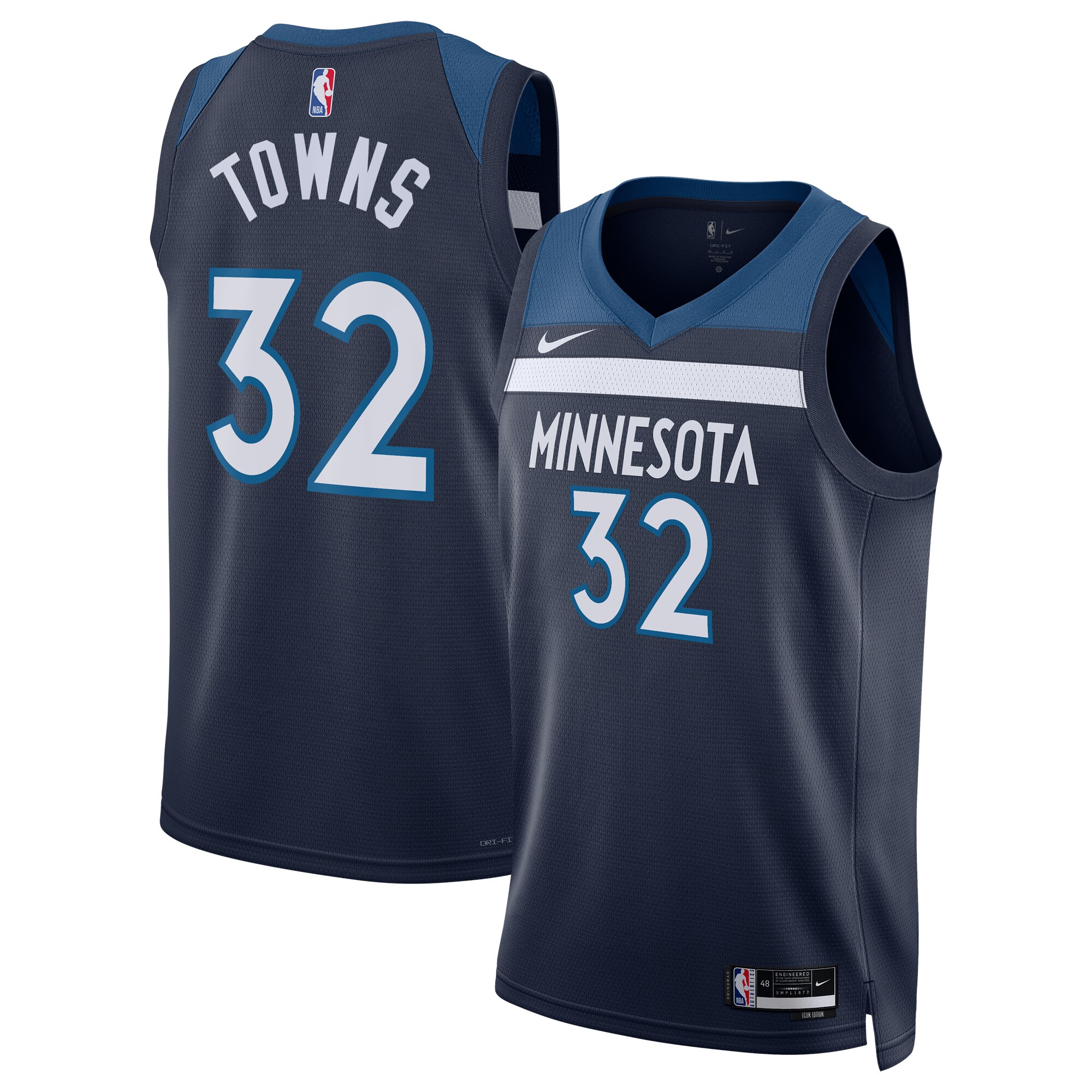 Karl-Anthony Towns Minnesota Timberwolves Nike Unisex Swingman Jersey - Association Edition - Navy