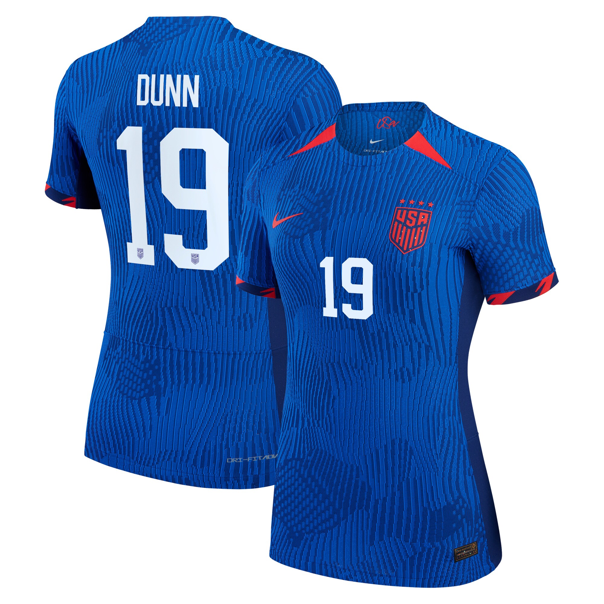 Crystal Dunn USWNT Nike Women's 2023 Away Authentic Jersey - Royal