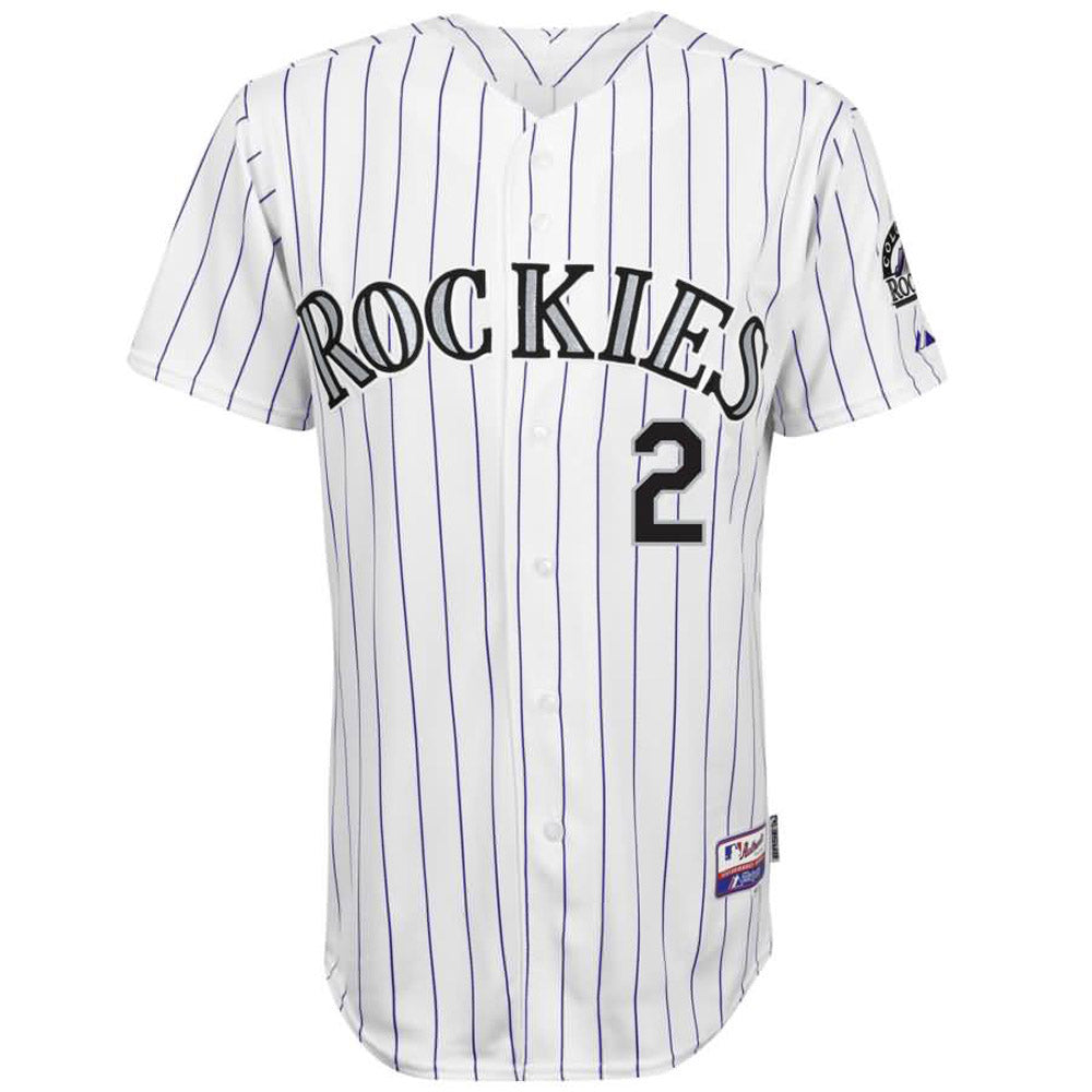 Youth Colorado Rockies Troy Tulowitzki Replica Home Jersey - White