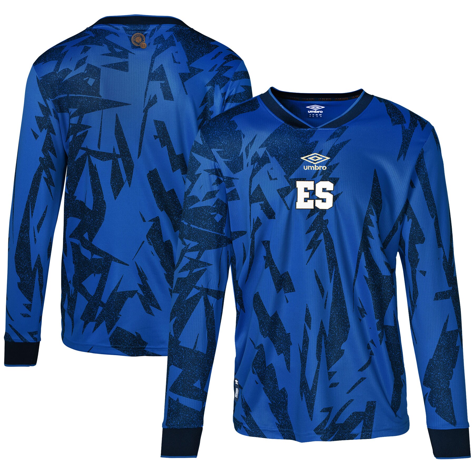 El Salvador National Team Umbro 2023 Replica Long Sleeve Jersey - Blue