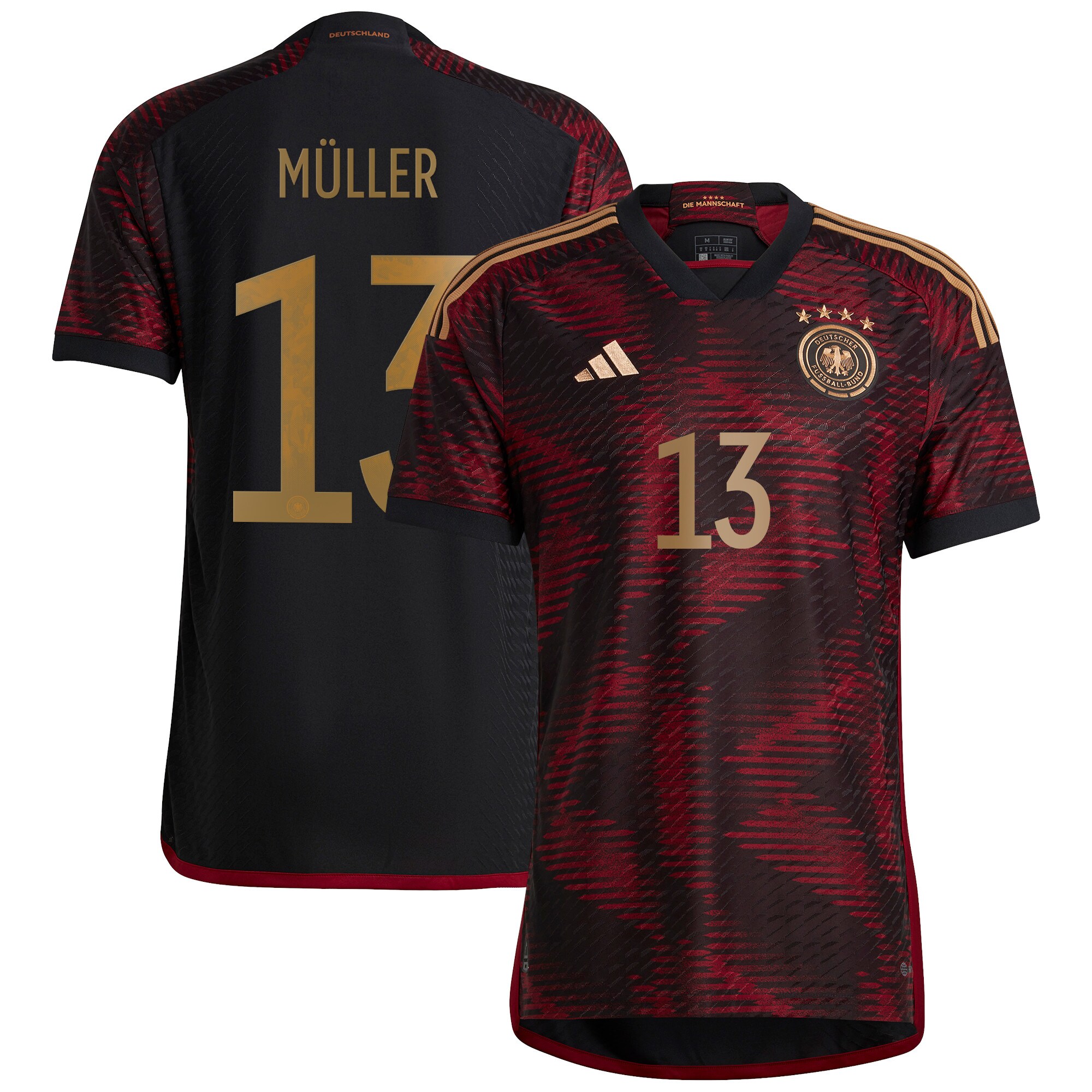 Thomas Müller Germany National Team adidas 2022/23 Away Authentic Player Jersey - Black