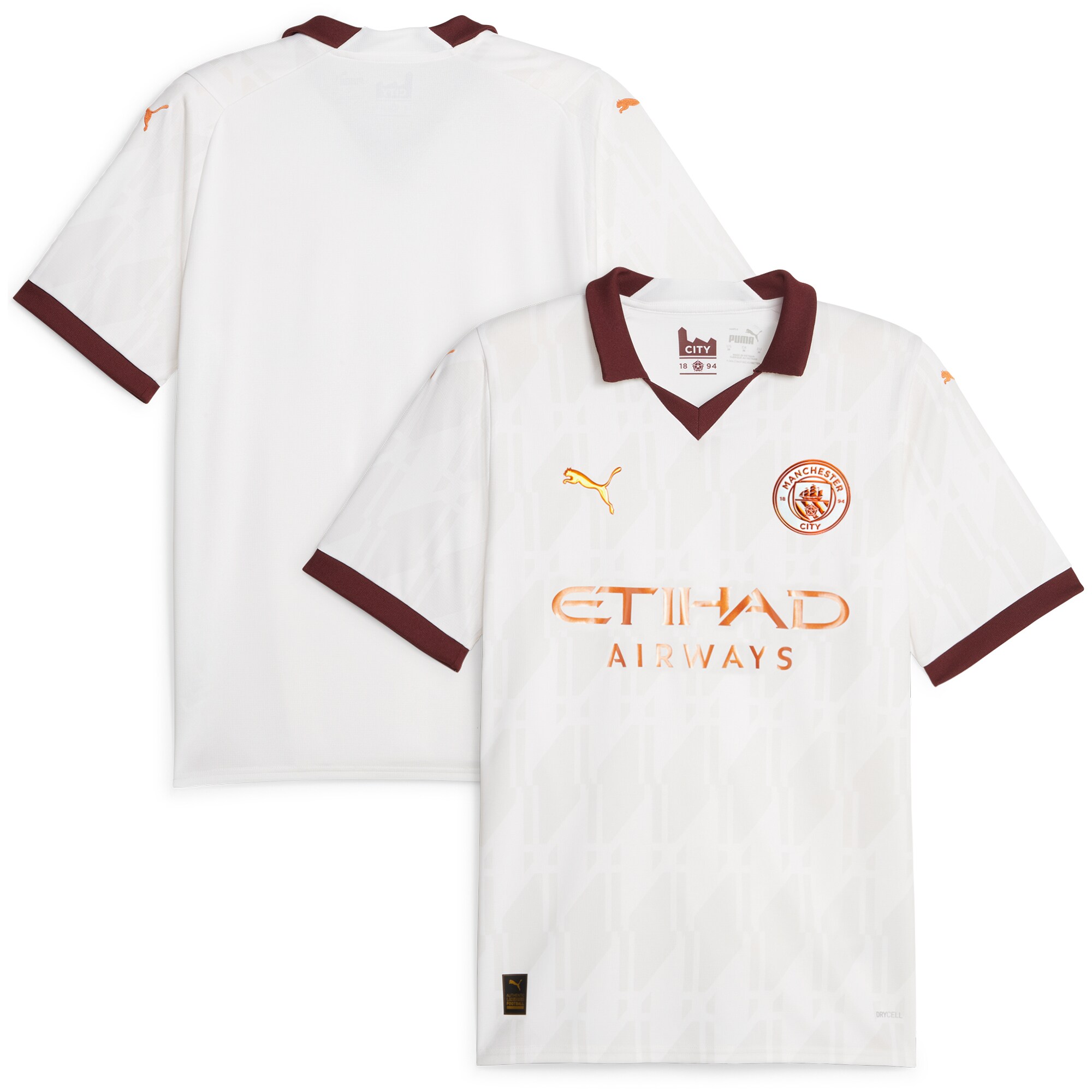 Manchester City Puma 2023/24 Away Replica Jersey - White