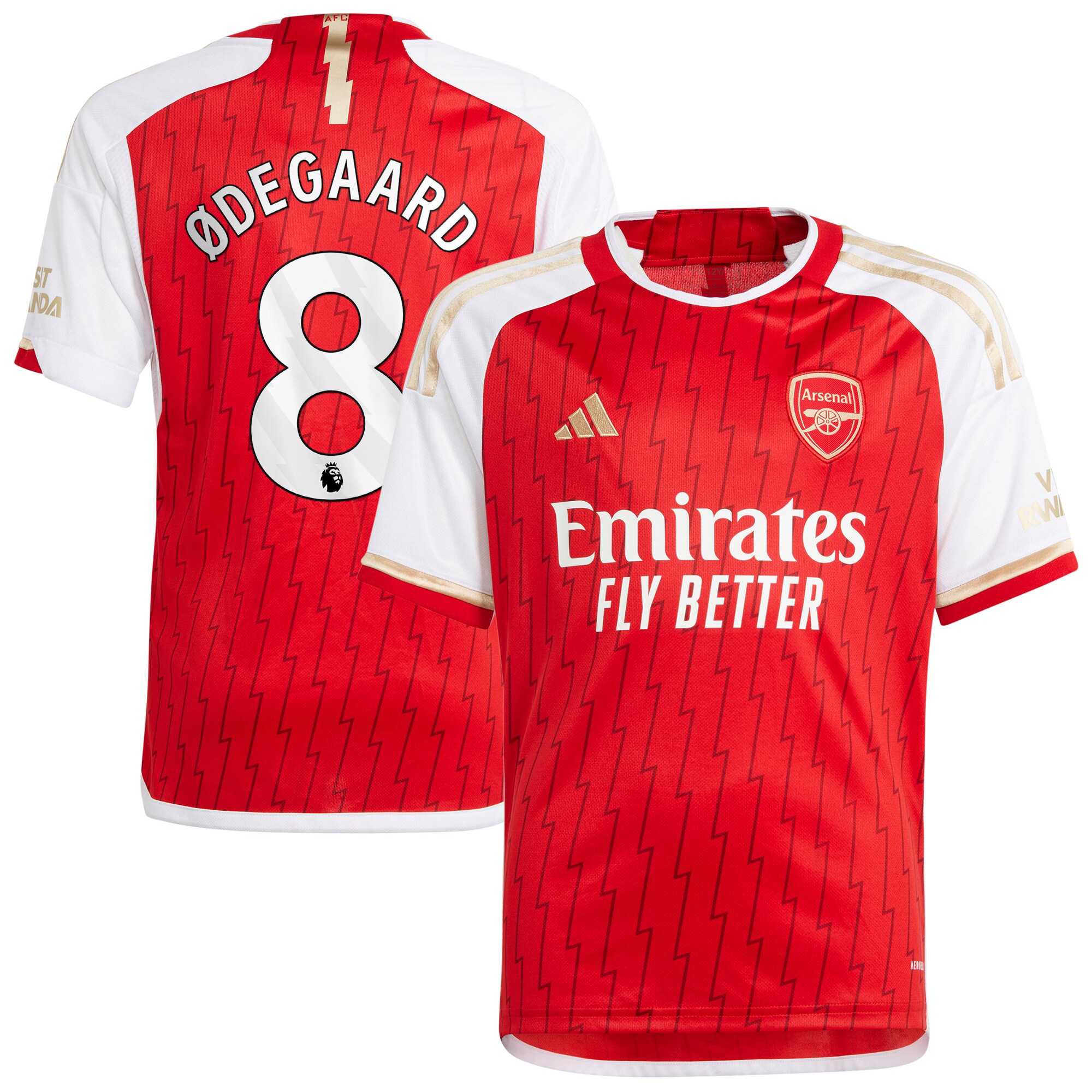 Martin Odegaard Arsenal adidas Youth 2023/24 Home Replica Player Jersey - Red