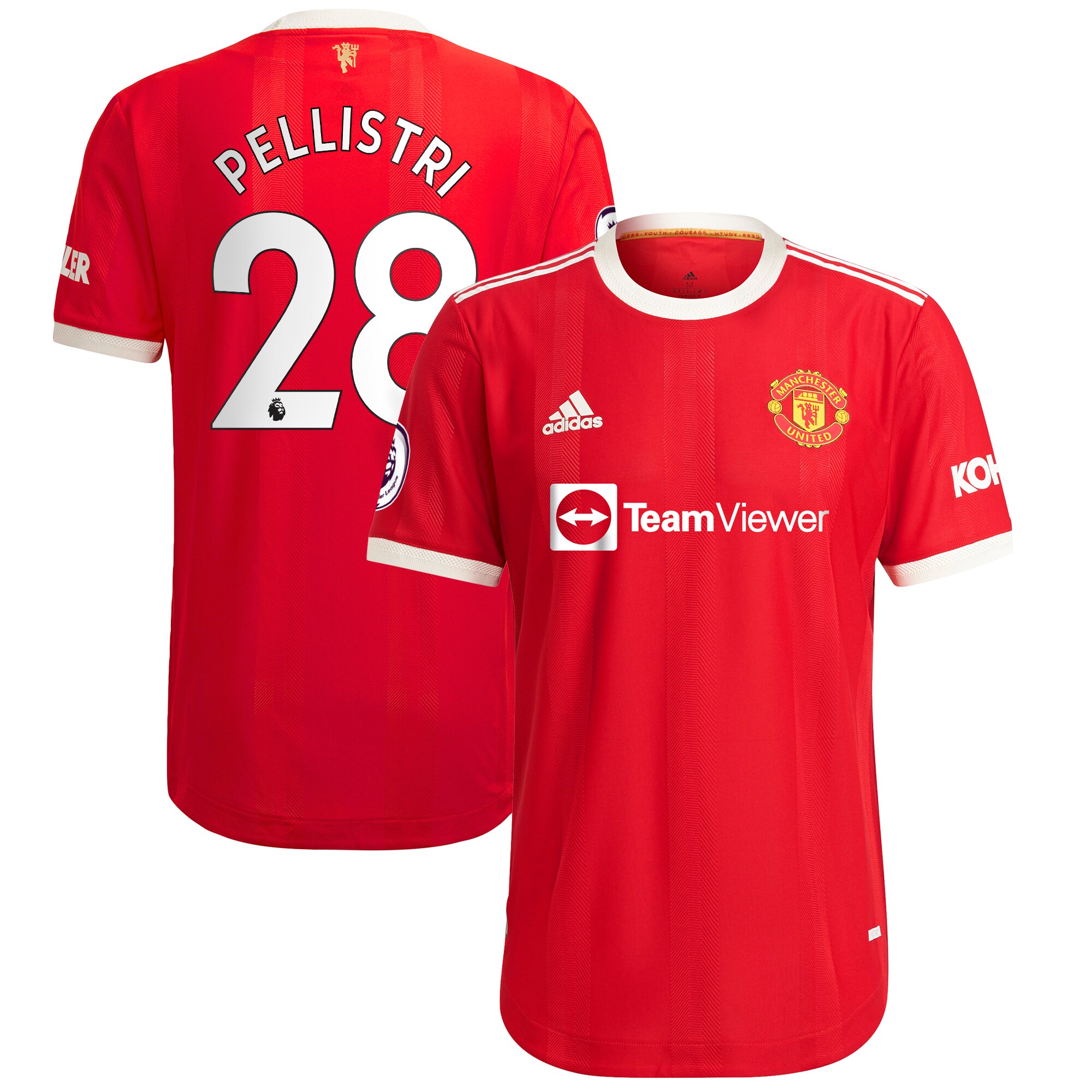 Facundo Pellistri Manchester United adidas 2021/22 Home Authentic Player Jersey - Red