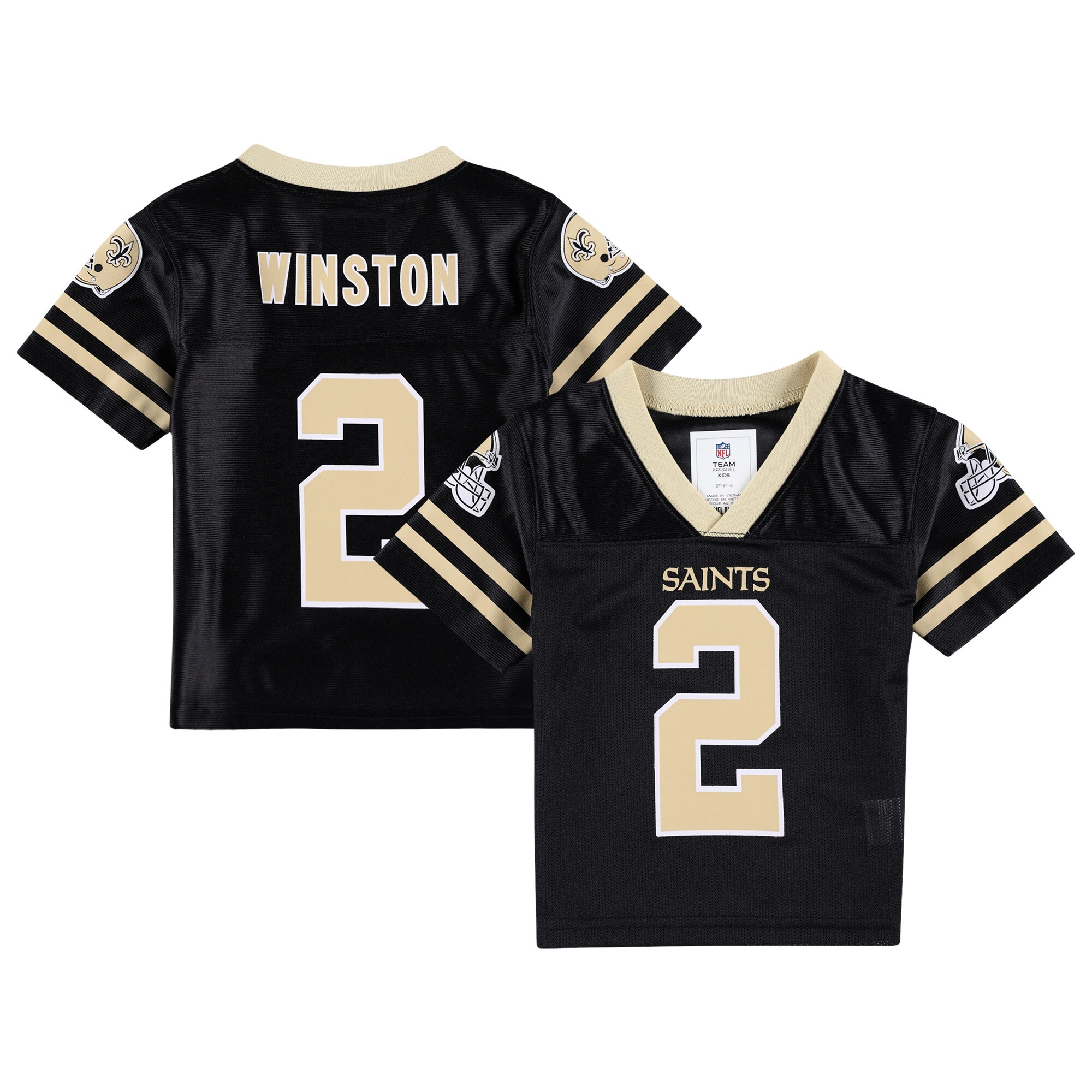 Toddler Jameis Winston Black New Orleans Saints Team Player Jersey