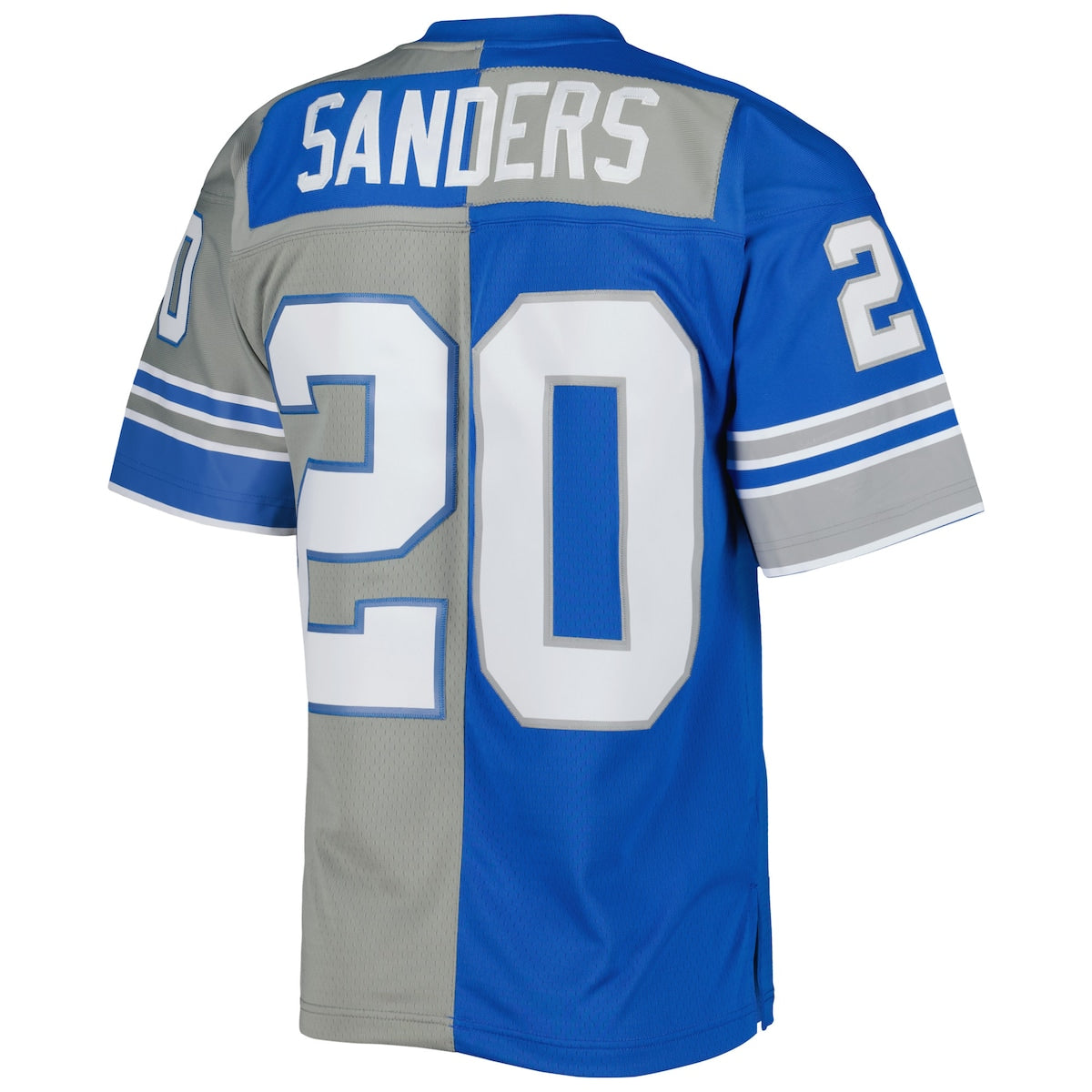 Men's Barry Sanders Mitchell & Ness Lions 1996 Split Legacy Replica Jersey - Silver
