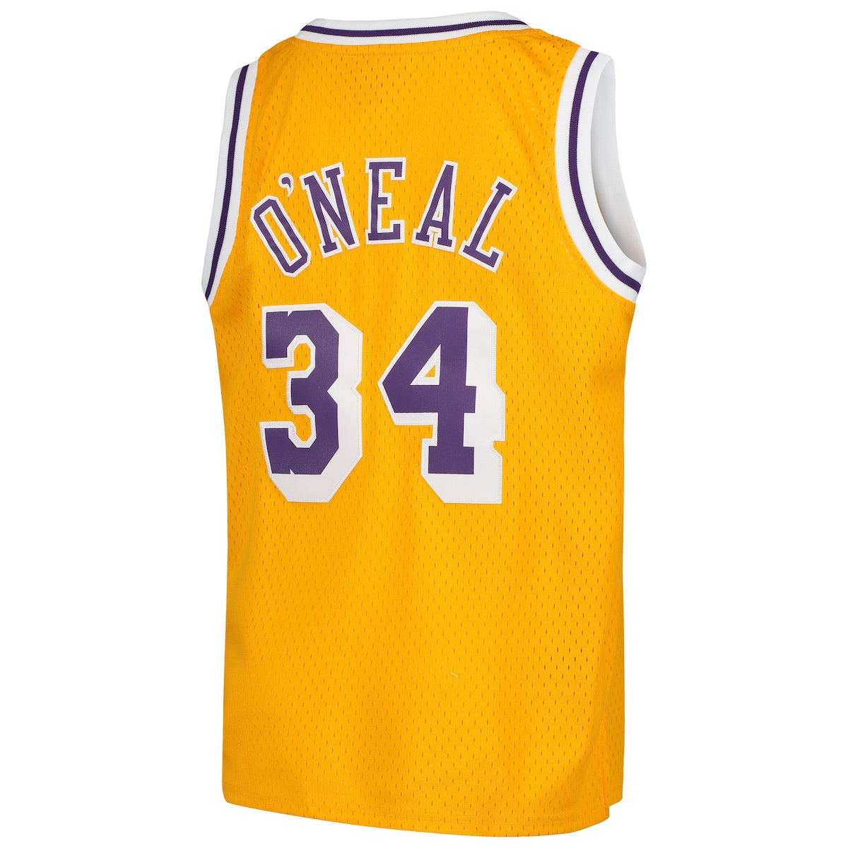 Boys' Grade School Shaquille O'Neal Mitchell & Ness Lakers 2001/02 Hardwood Classics Swingman Jersey - Gold