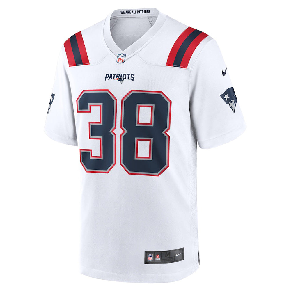 Youth New England Patriots Rhamondre Stevenson Game Jersey - White