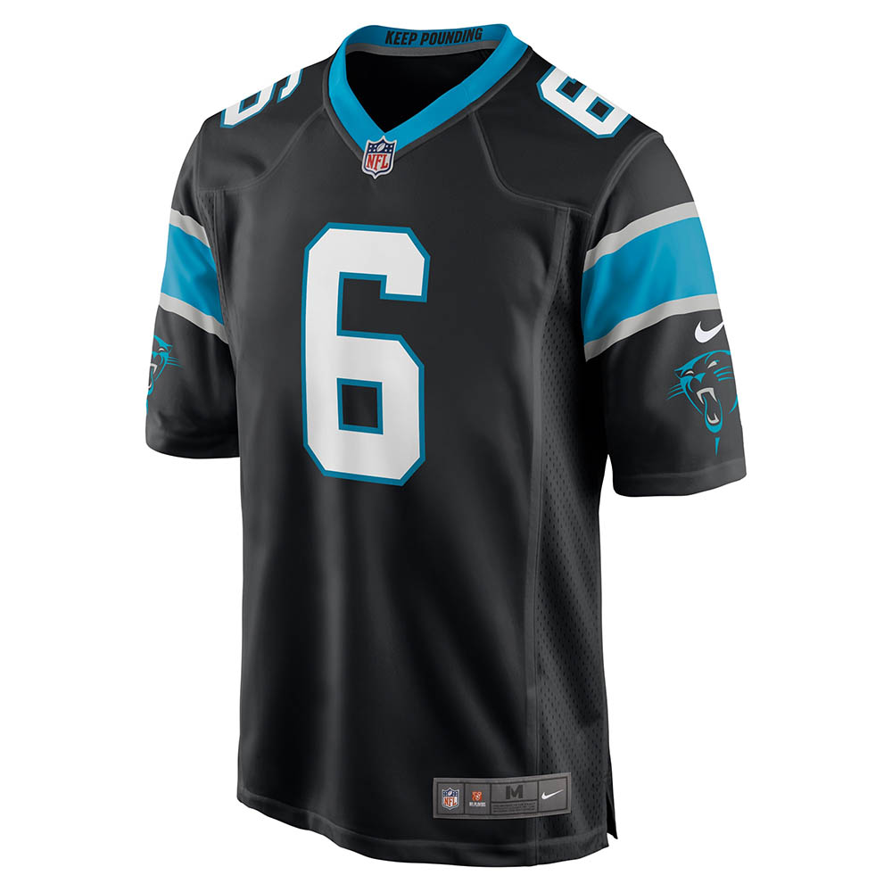 Men's Carolina Panthers Baker Mayfield Home Player Game Jersey Black
