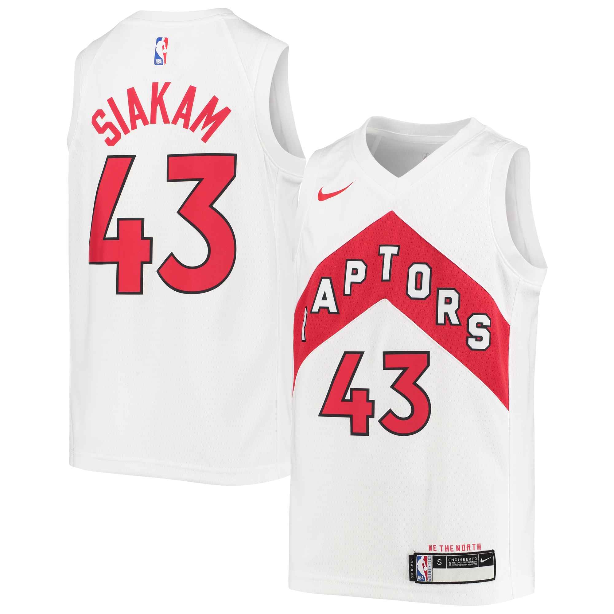 Pascal Siakam Toronto Raptors Nike Youth 2019/20 Swingman Jersey - Association Edition - White