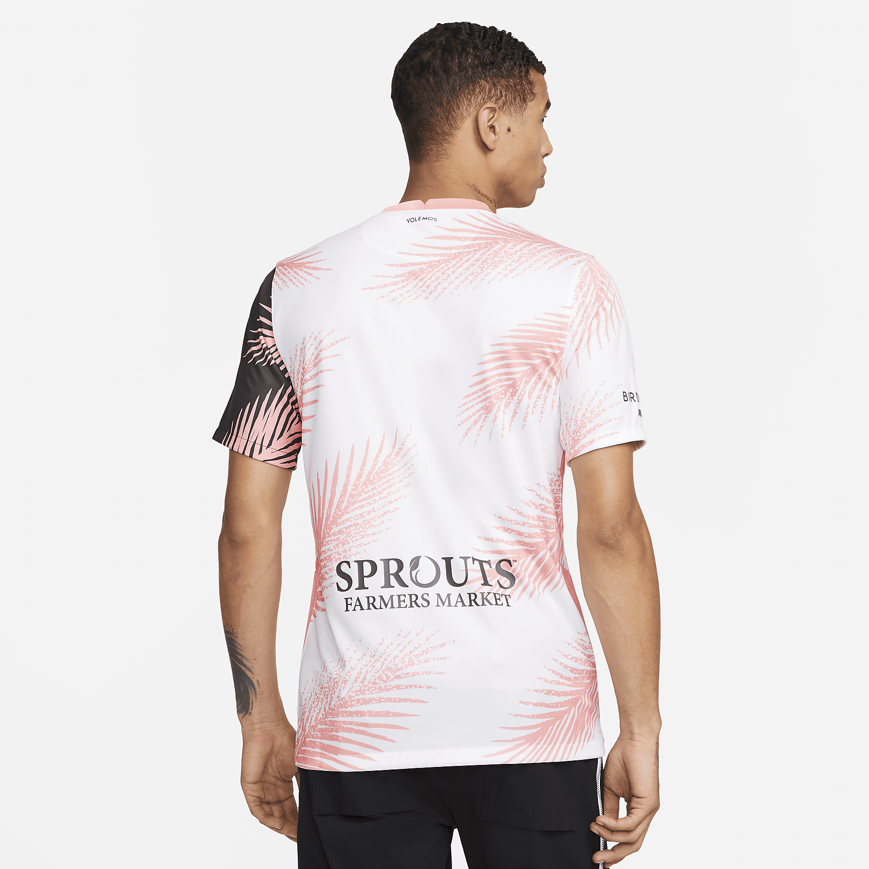 Angel City FC 2022/23 Stadium Away Men's Nike Dri-FIT Soccer Jersey - White/Bleached Coral/Dark Smoke Grey/Black