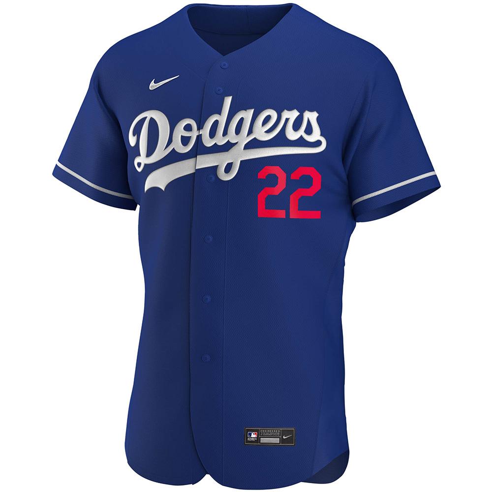 Mens Los Angeles Dodgers Clayton Kershaw Cool Base Replica Jersey Royal Blue