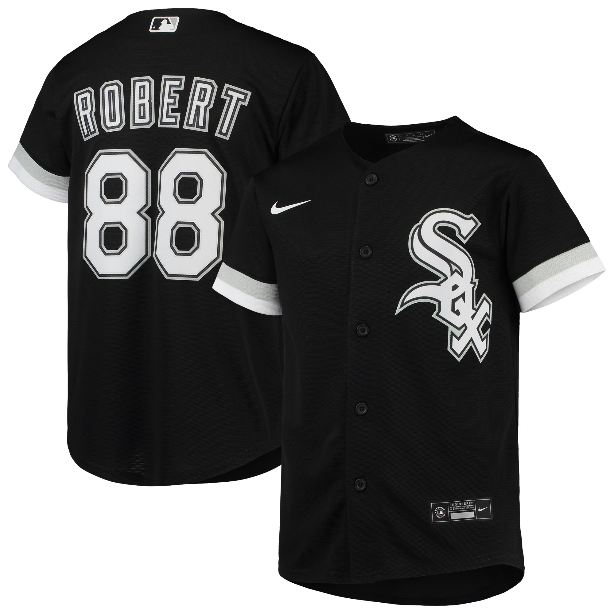 Luis Robert Chicago White Sox Nike Youth Alternate Replica Player Jersey - Black