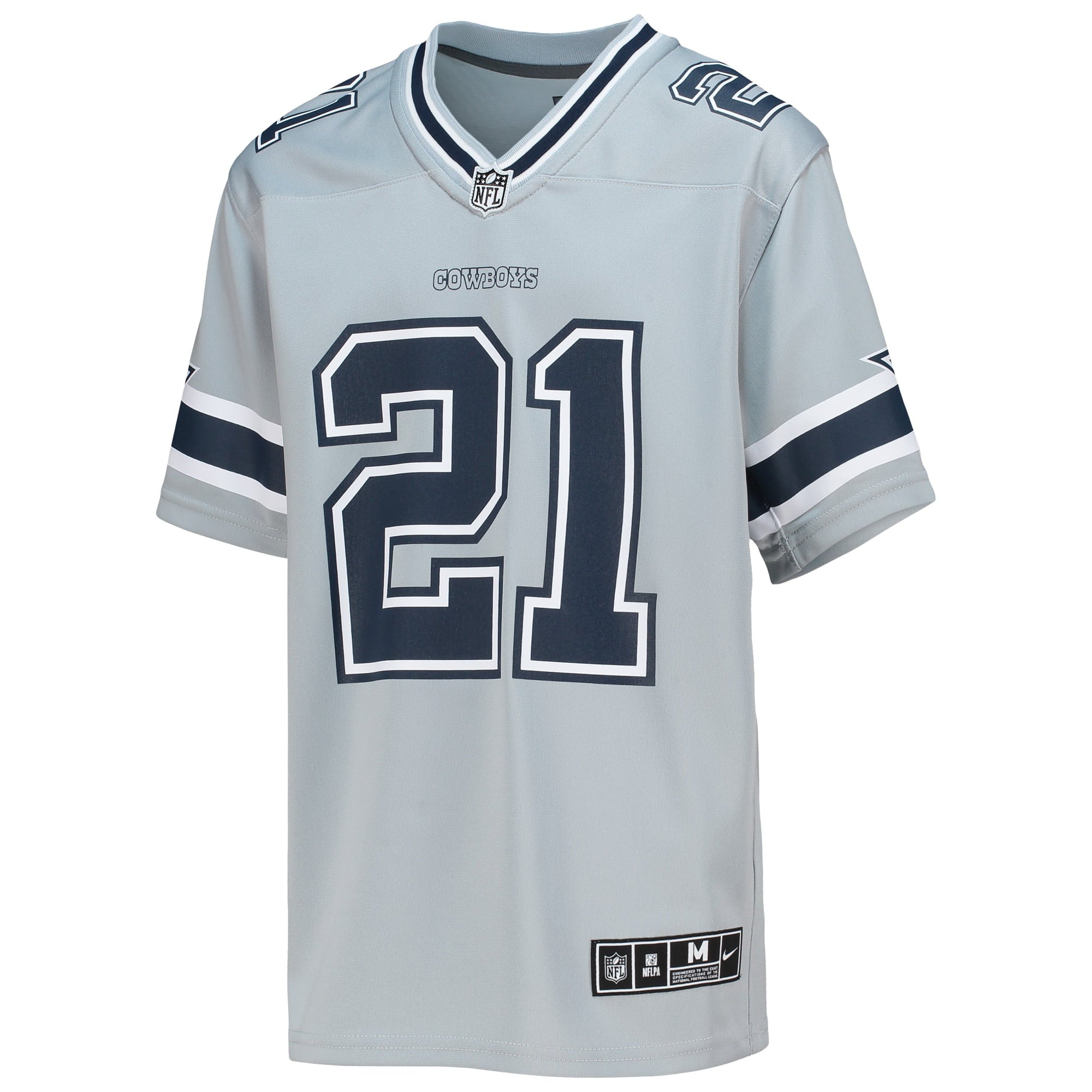 Youth Nike Ezekiel Elliott Silver Dallas Cowboys Inverted Team Game Jersey