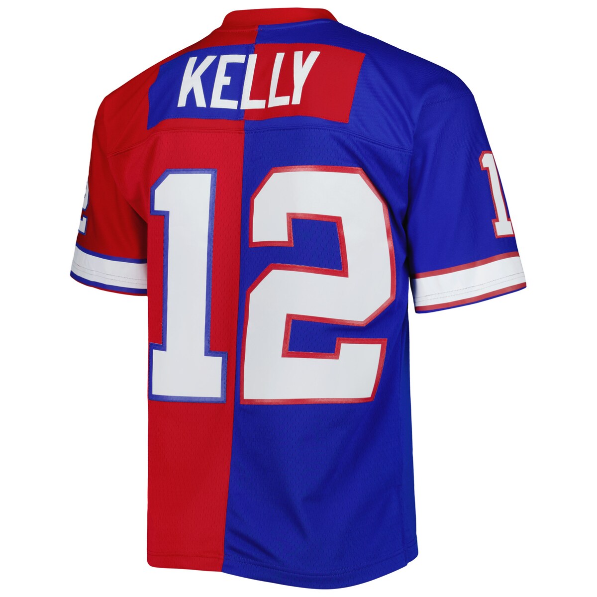 Men's Jim Kelly Mitchell & Ness Bills 1990 Split Legacy Replica Jersey - Blue