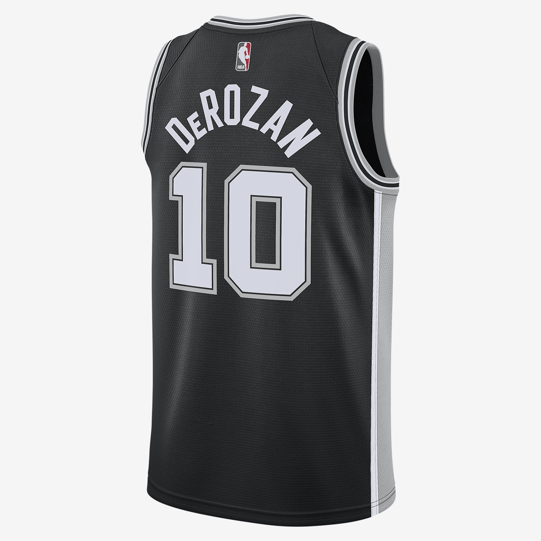 DeMar DeRozan Spurs Icon Edition Nike NBA Swingman Jersey - Black/Flat Silver