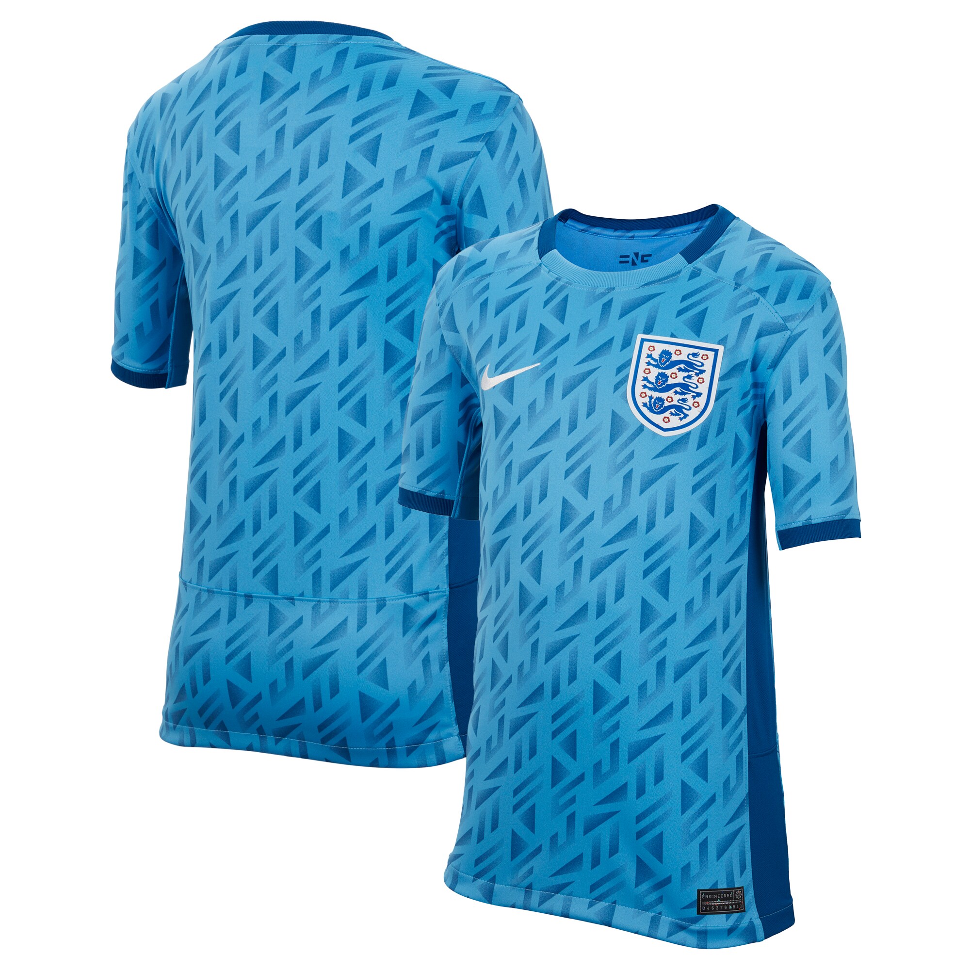 England Women's National Team Nike Youth 2023 Away Stadium Replica Jersey - Light Blue