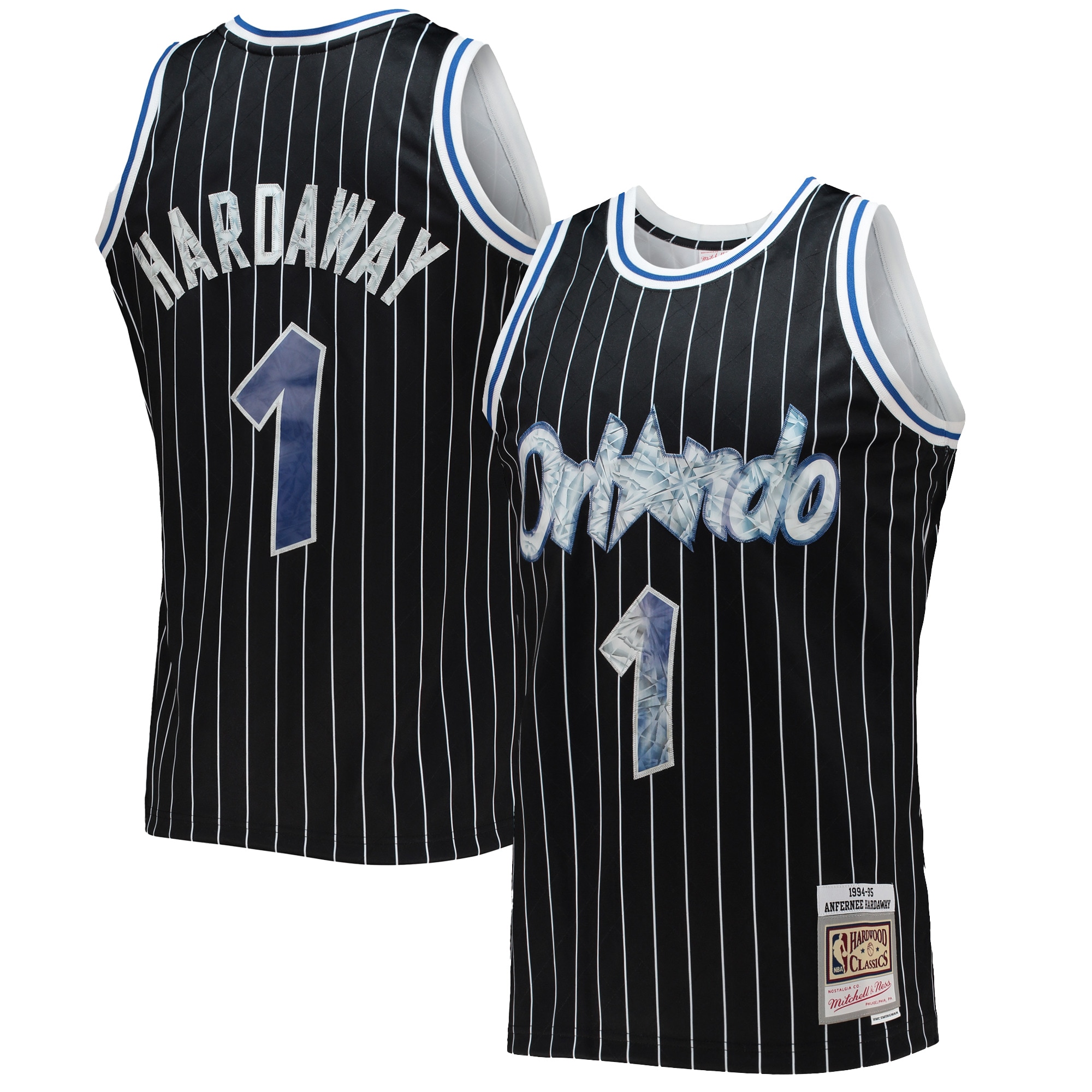 Penny Hardaway Orlando Magic Mitchell & Ness 1996/97 Hardwood Classics NBA 75th Anniversary Diamond Swingman Jersey - Black