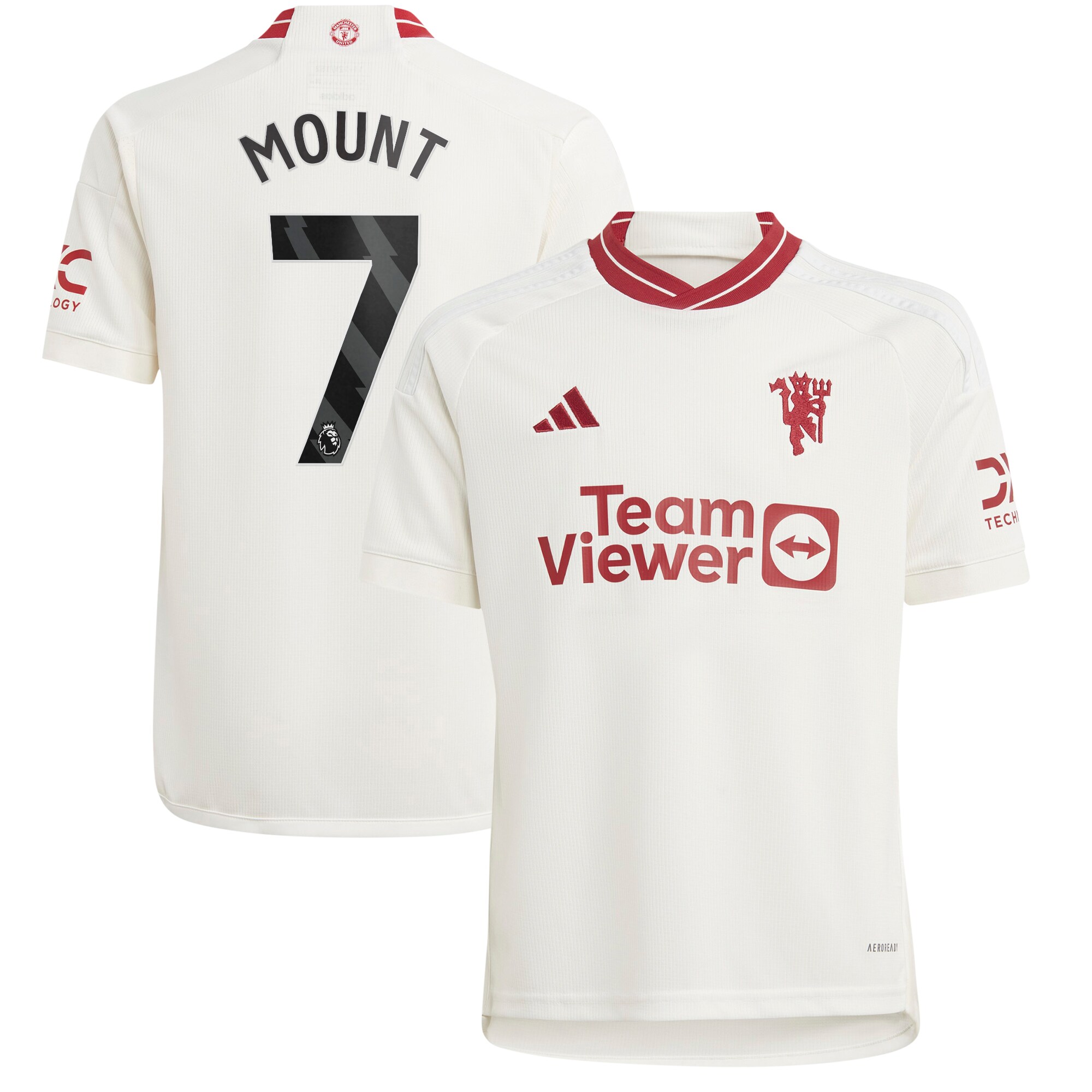 Mason Mount Manchester United adidas Youth 2023/24 Third Replica Player Jersey - White