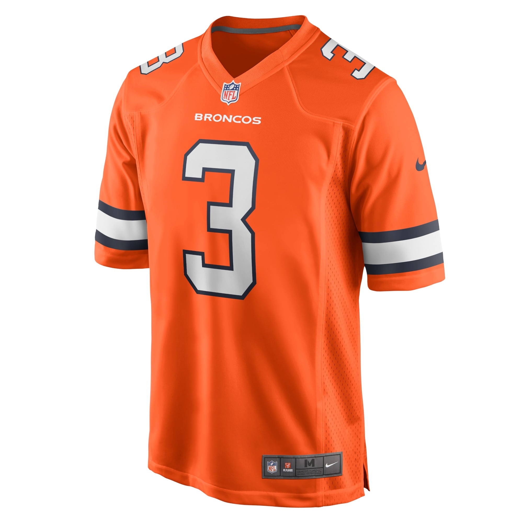 Men's Nike  Russell Wilson  Orange Denver Broncos Alternate Game Jersey