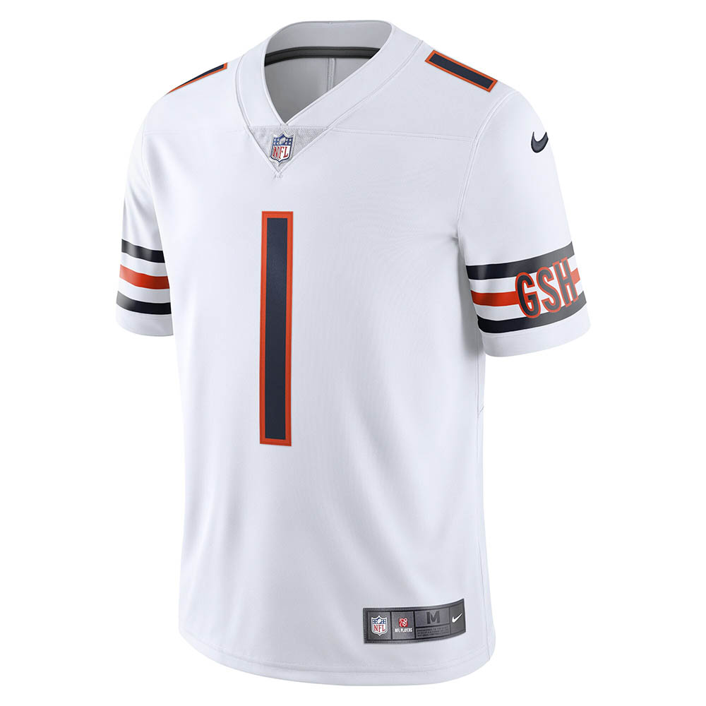 Men's Chicago Bears Justin Fields Vapor Limited Jersey White
