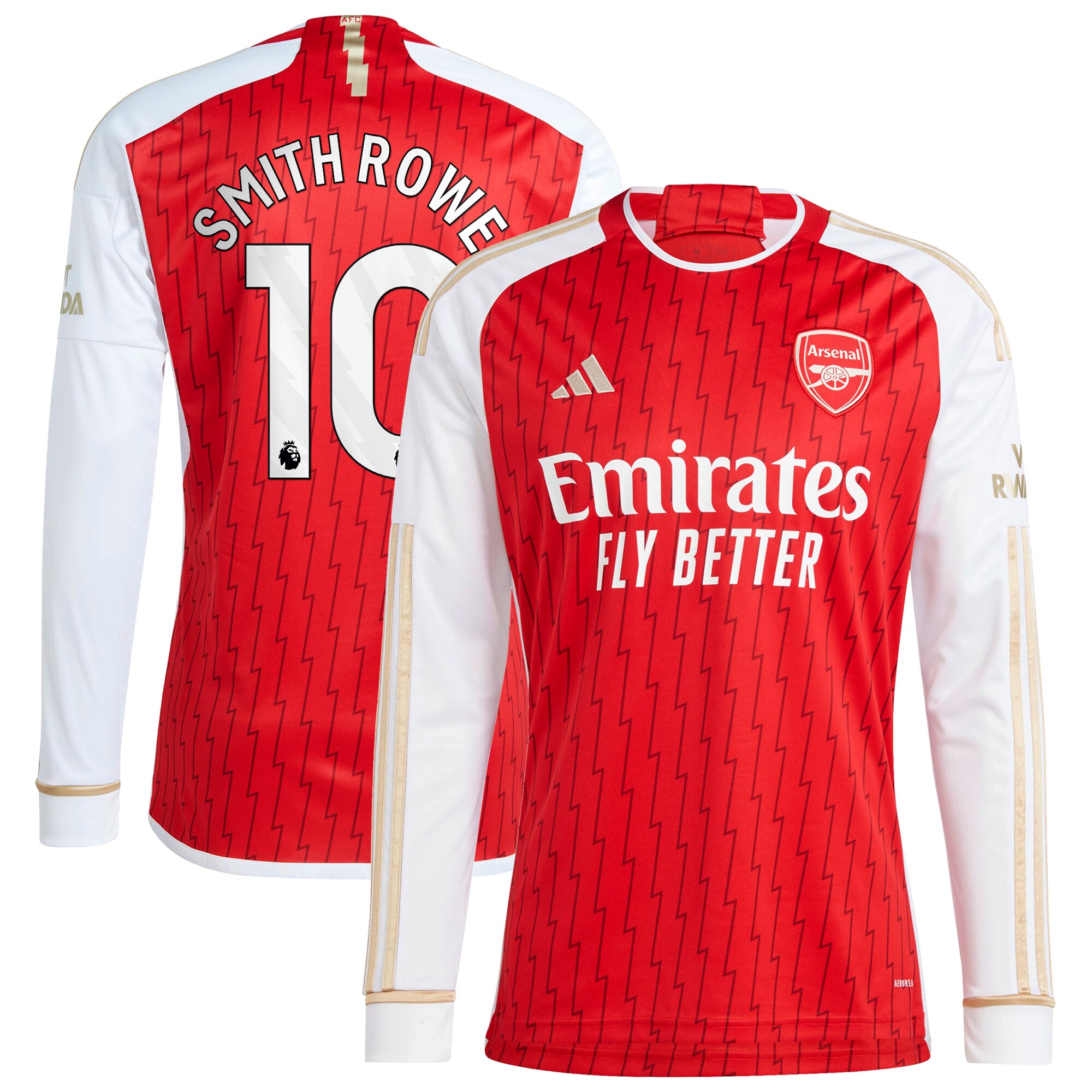 Emile Smith Rowe Arsenal adidas 2023/24 Home Replica Player Long Sleeve Jersey - Red