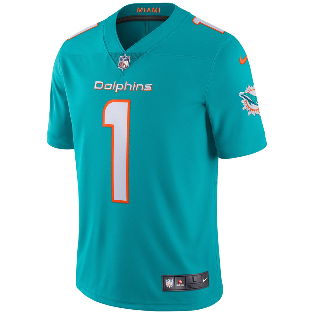 Men's Miami Dolphins Tua Tagovailoa Vapor Limited Jersey Aqua