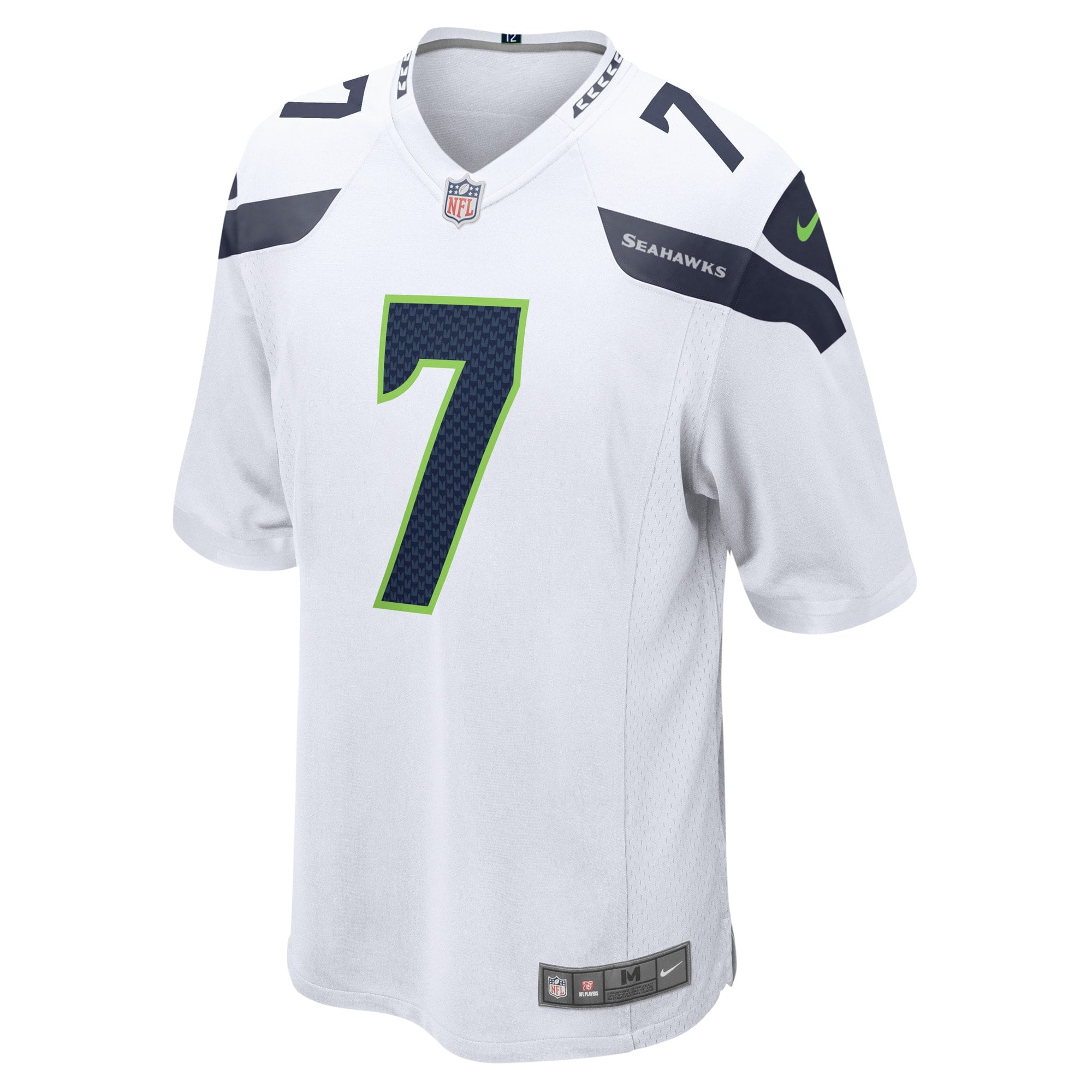 Men's Nike Geno Smith White Seattle Seahawks Game Player Jersey