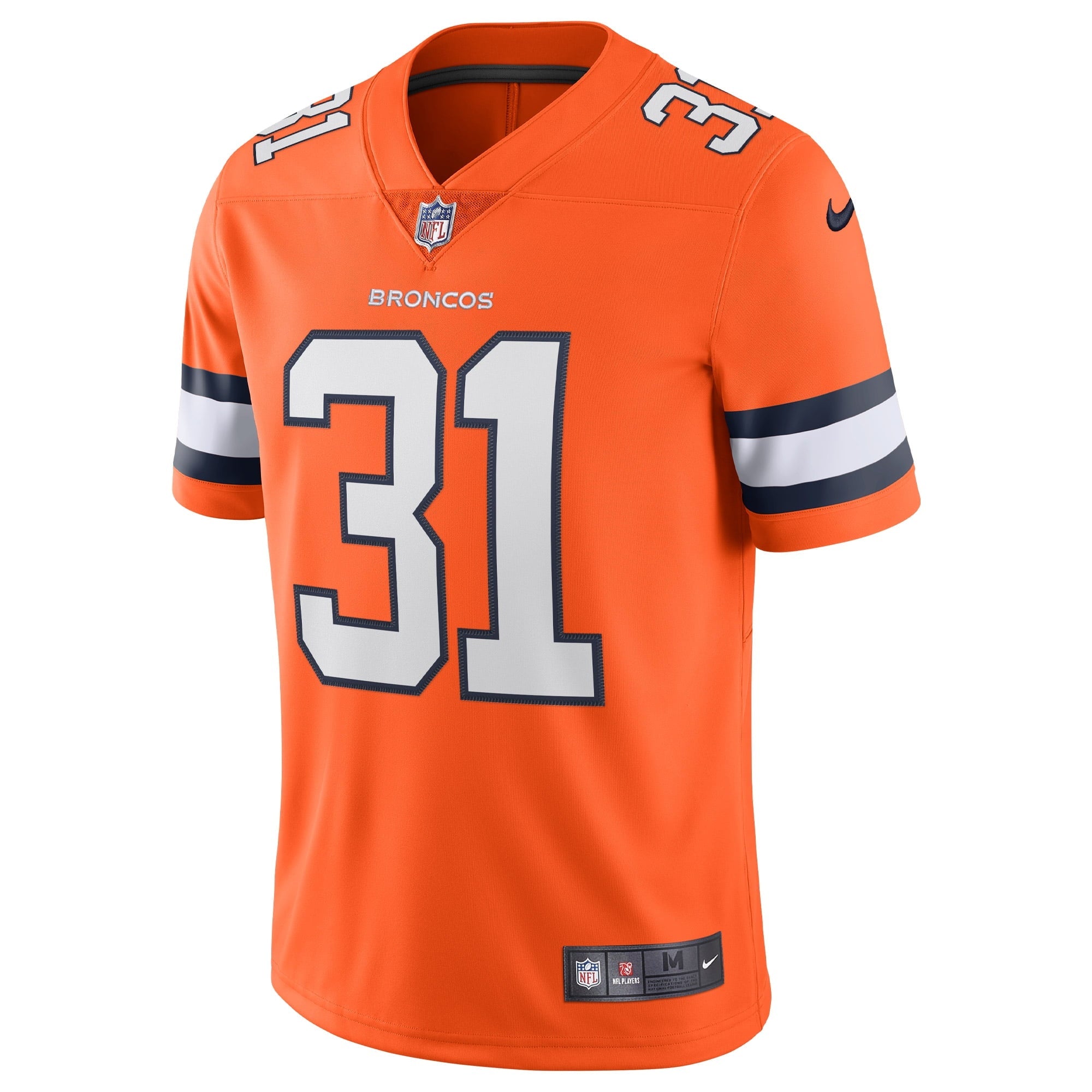 Men's Nike Justin Simmons Orange Denver Broncos Alternate Vapor Limited Jersey