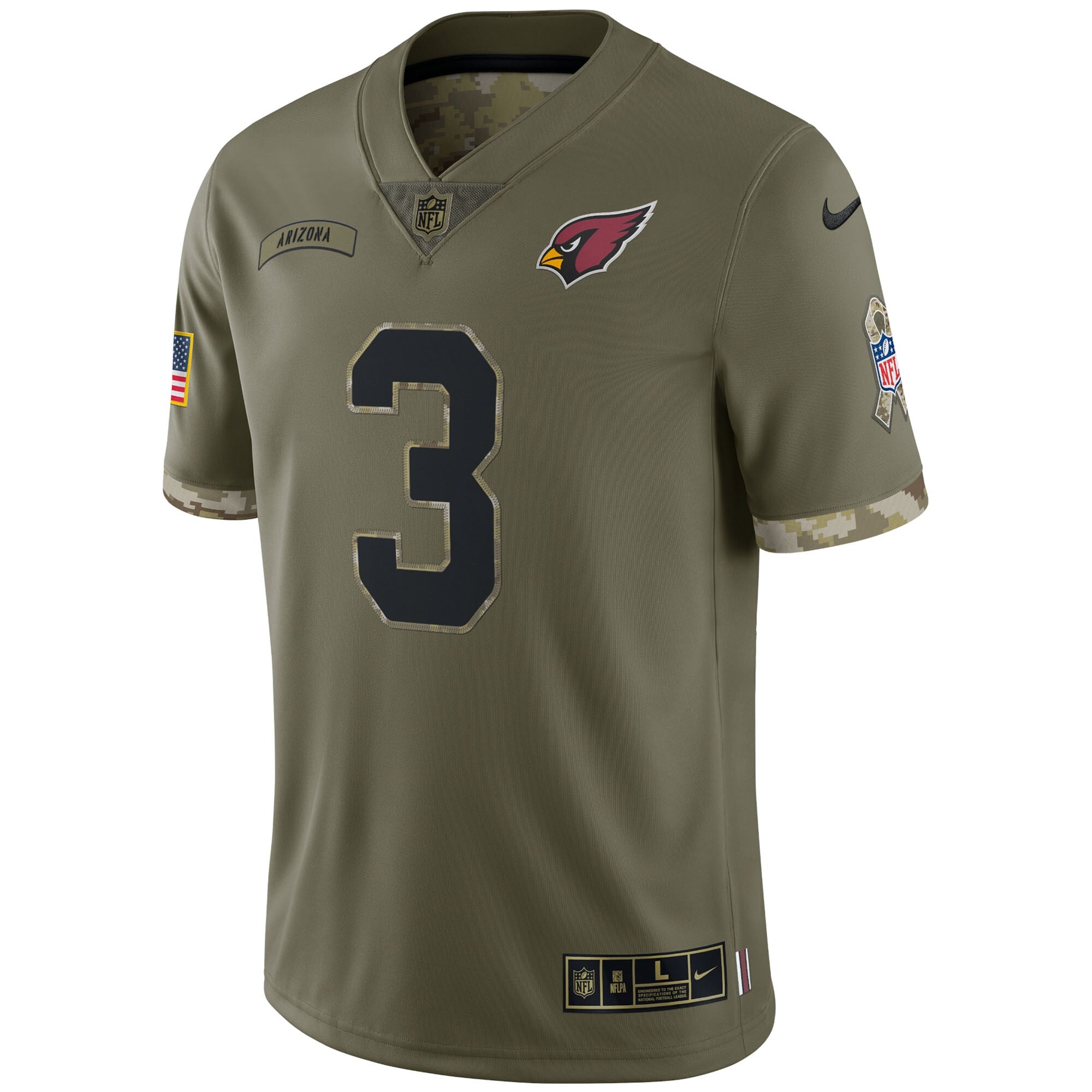 Men's Nike Budda Baker Olive Arizona Cardinals 2022 Salute To Service Limited Jersey