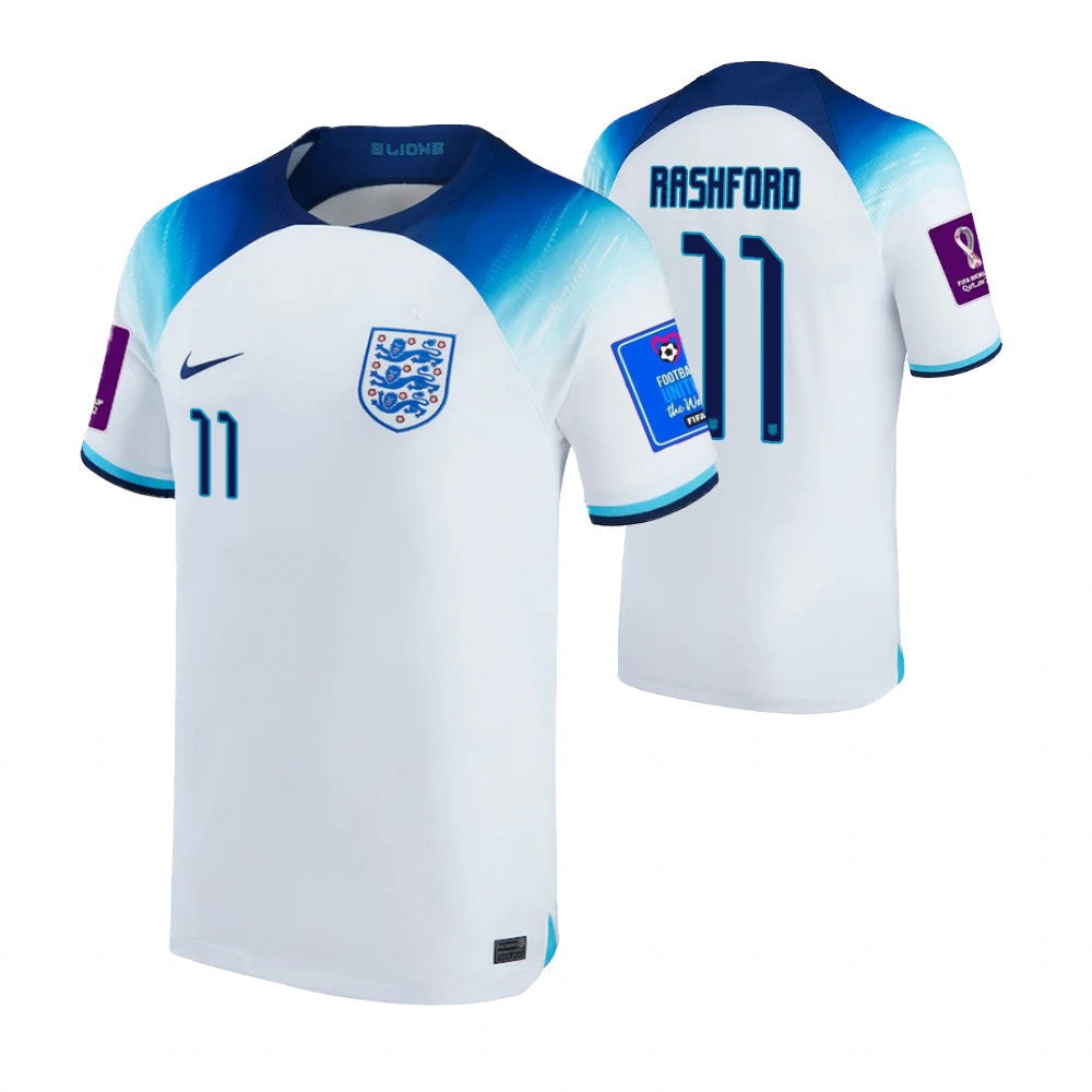 England Marcus Rashford Home Jersey 2022 World Cup Kit