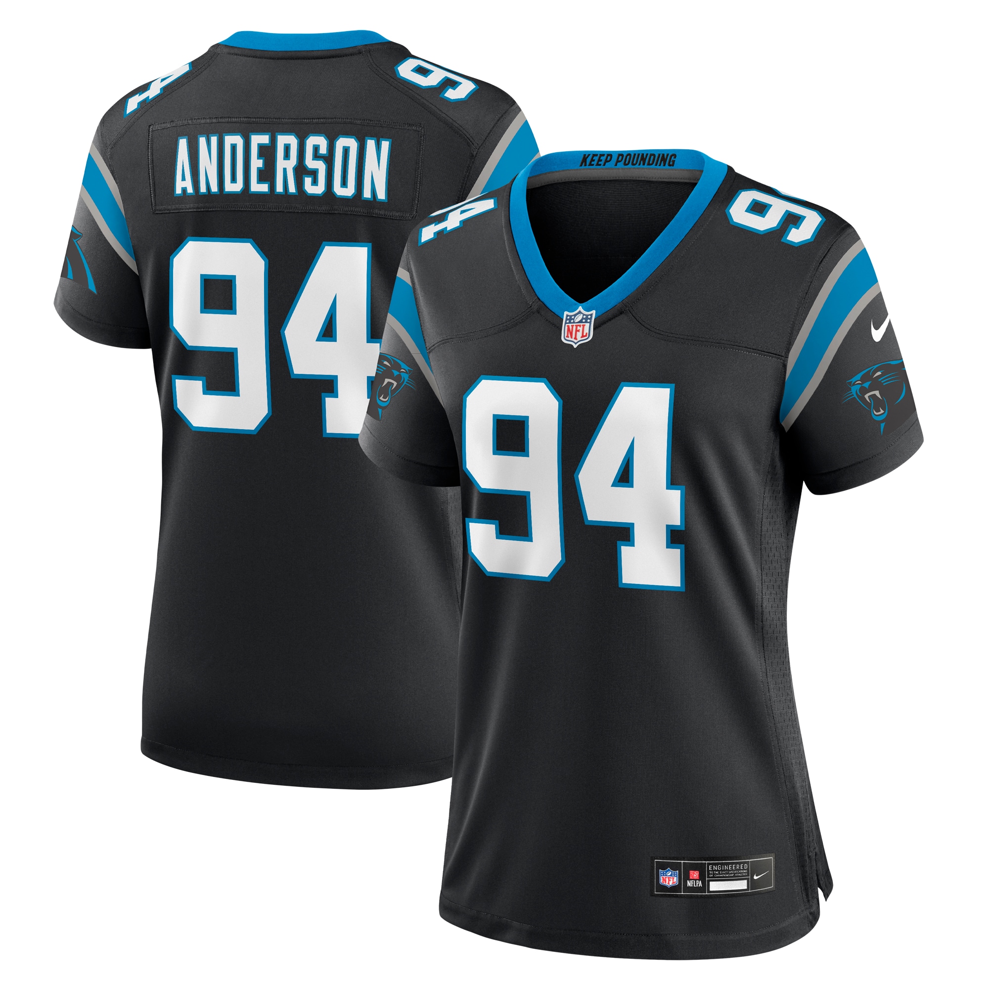 Henry Anderson Carolina Panthers Nike Women's Team Game Jersey - Black