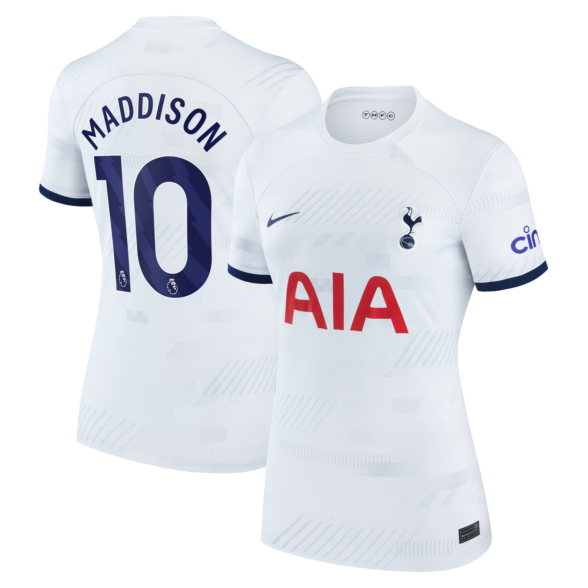 James Maddison Tottenham Hotspur Nike Women's 2023/24 Home Stadium Replica Player Jersey - White