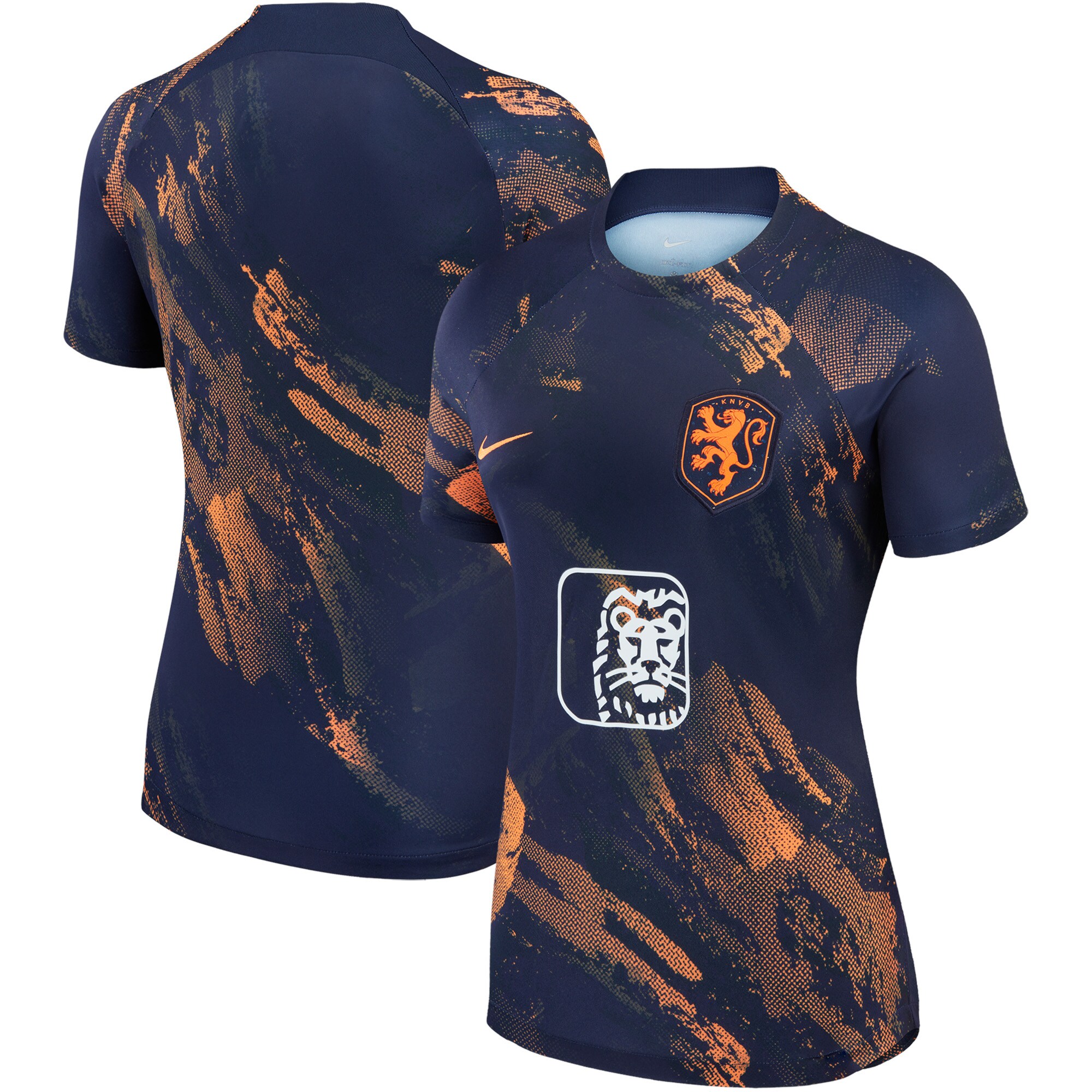 Netherlands Women's National Team Nike Women's 2023 Pre-Match Top - Navy
