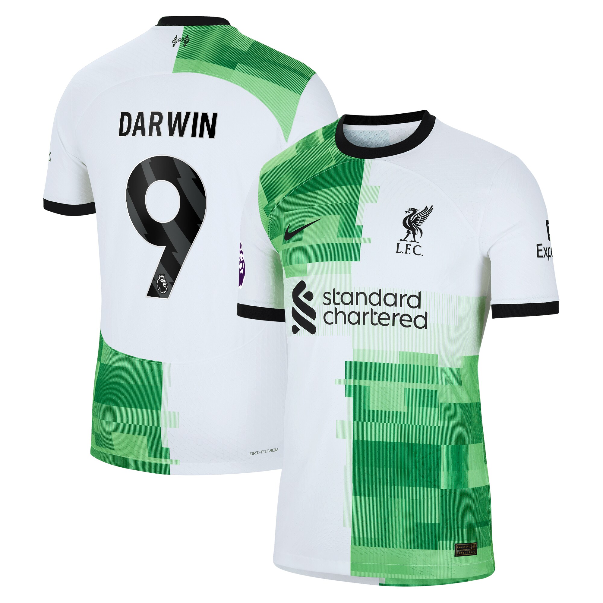 Darwin Núñez Liverpool Nike 2023/24 Away Authentic Jersey - White